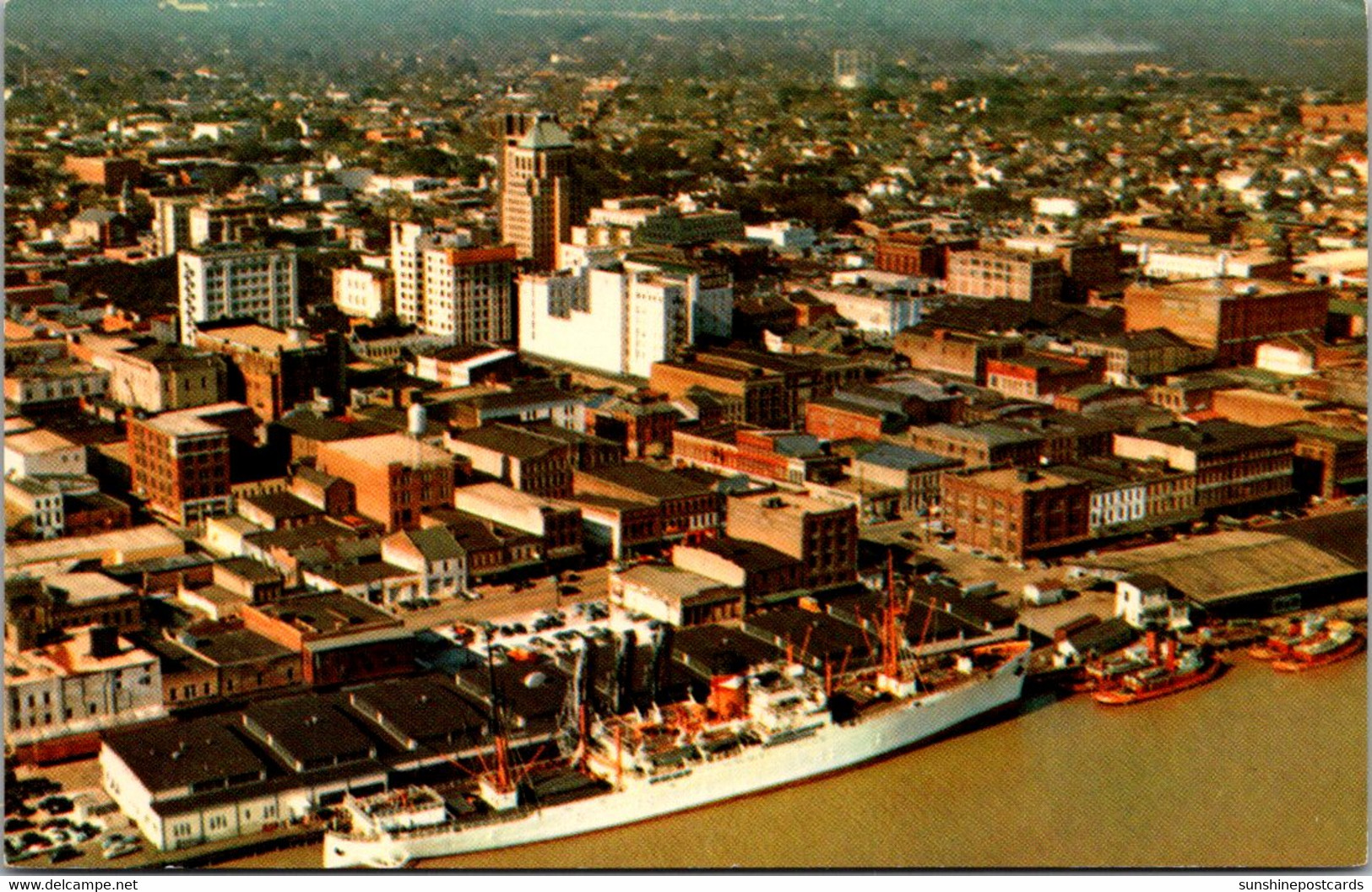 Alabama Mobile Downtown Business Section Aerial View Looking Northwest - Mobile