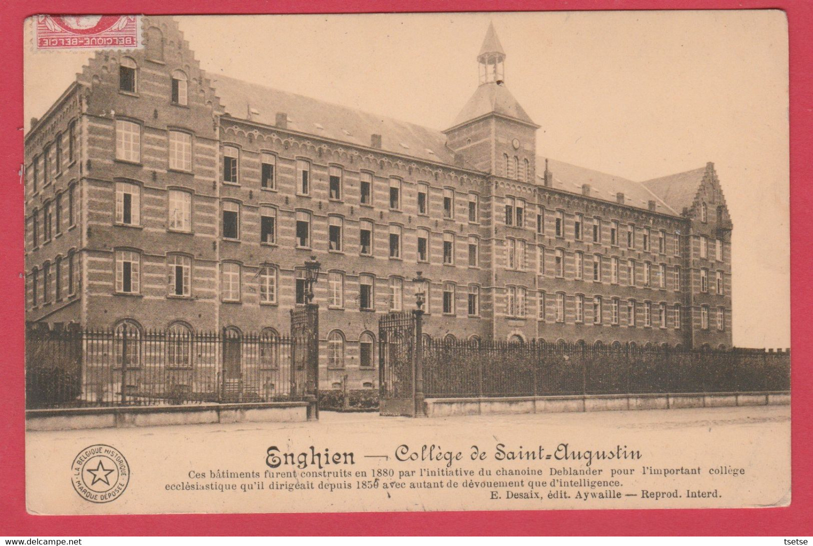 Enghien - Collège De Saint-Augustin ... Historique- 1911 ( Voir Verso ) - Enghien - Edingen