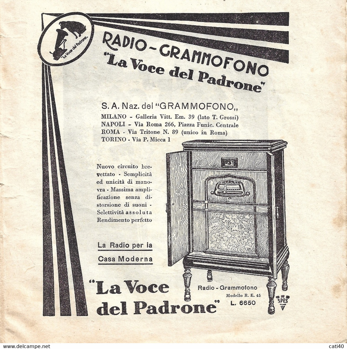 OPUSCOLO CON PUBBLICITA' D'EPOCA : RADIO - GRAMMOFONI - FARMACIA - BELLEZZA....SALUTE..ECC.ECC. - Fashion