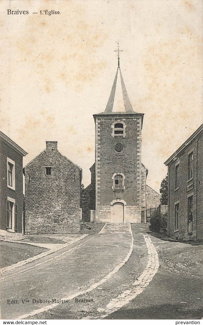 BRAIVES - L'Eglise - Carte Circulé En 1909 Vers Momalle - Braives