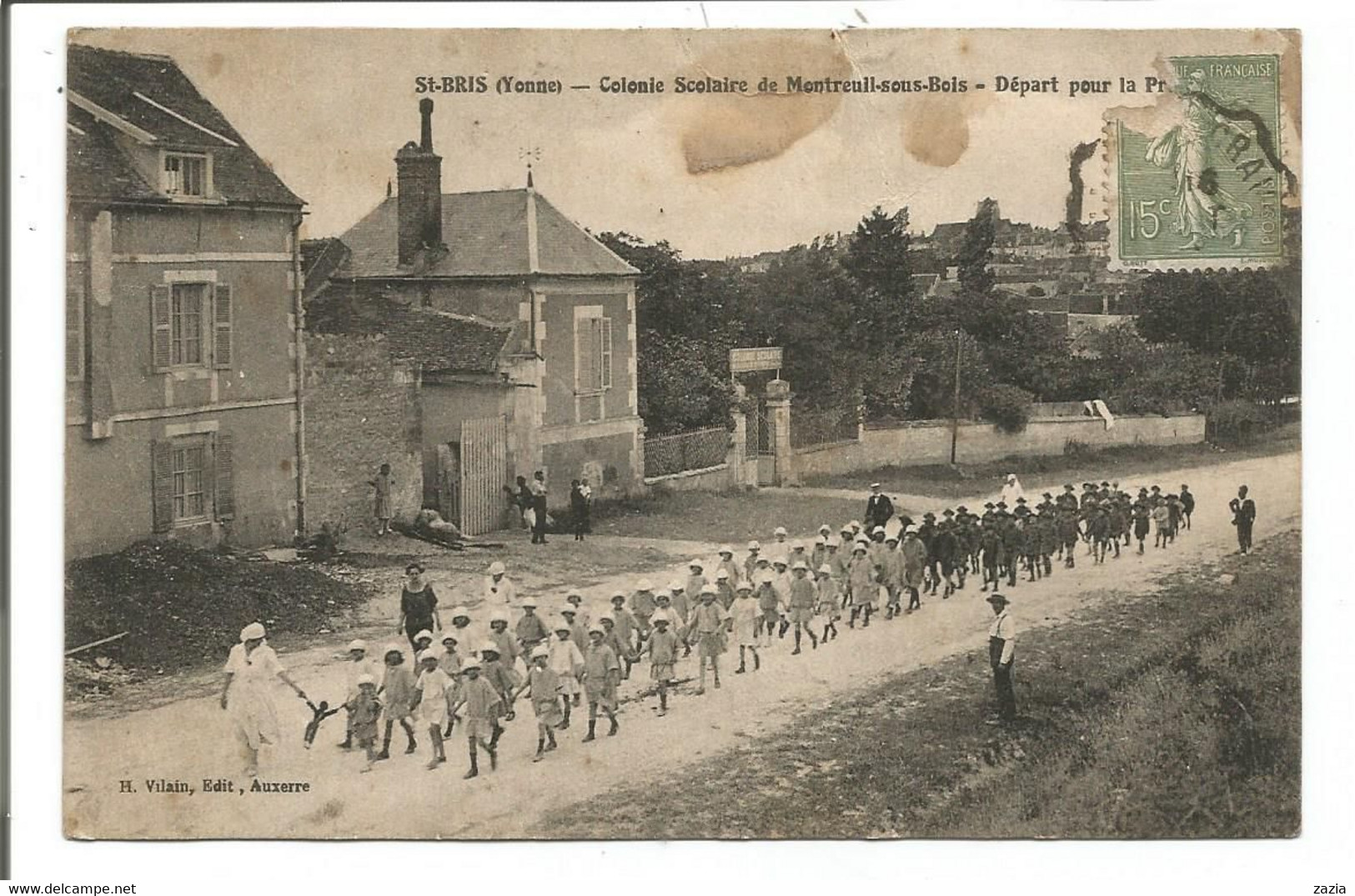 89.234/ ST BRIS - Colonie Scolaire De Montreuil Sous Bois - Départ Pour La Promenade - Saint Bris Le Vineux