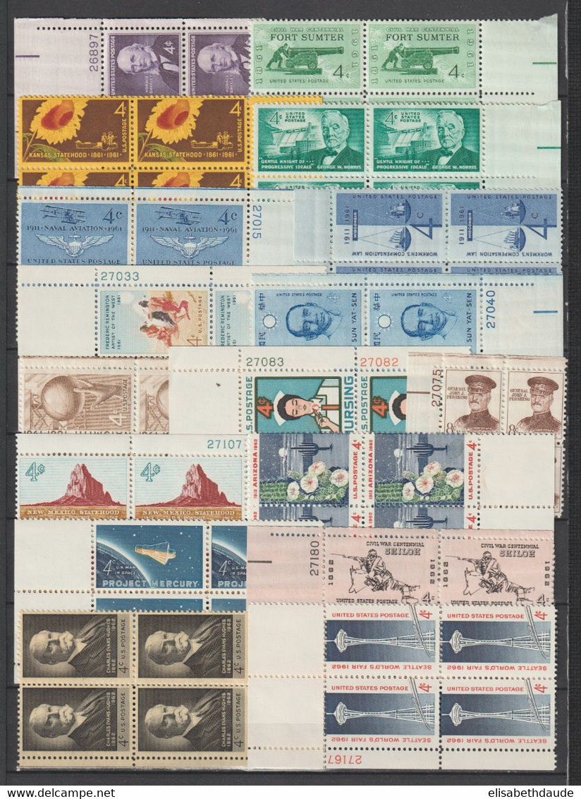 USA - 1960/1965  - ANNEES COMPLETES En BLOCS De 4 ! AVEC POSTE AERIENNE ** MNH - 7 PAGES ! - COTE YVERT = 290+ EUR - Volledige Jaargang