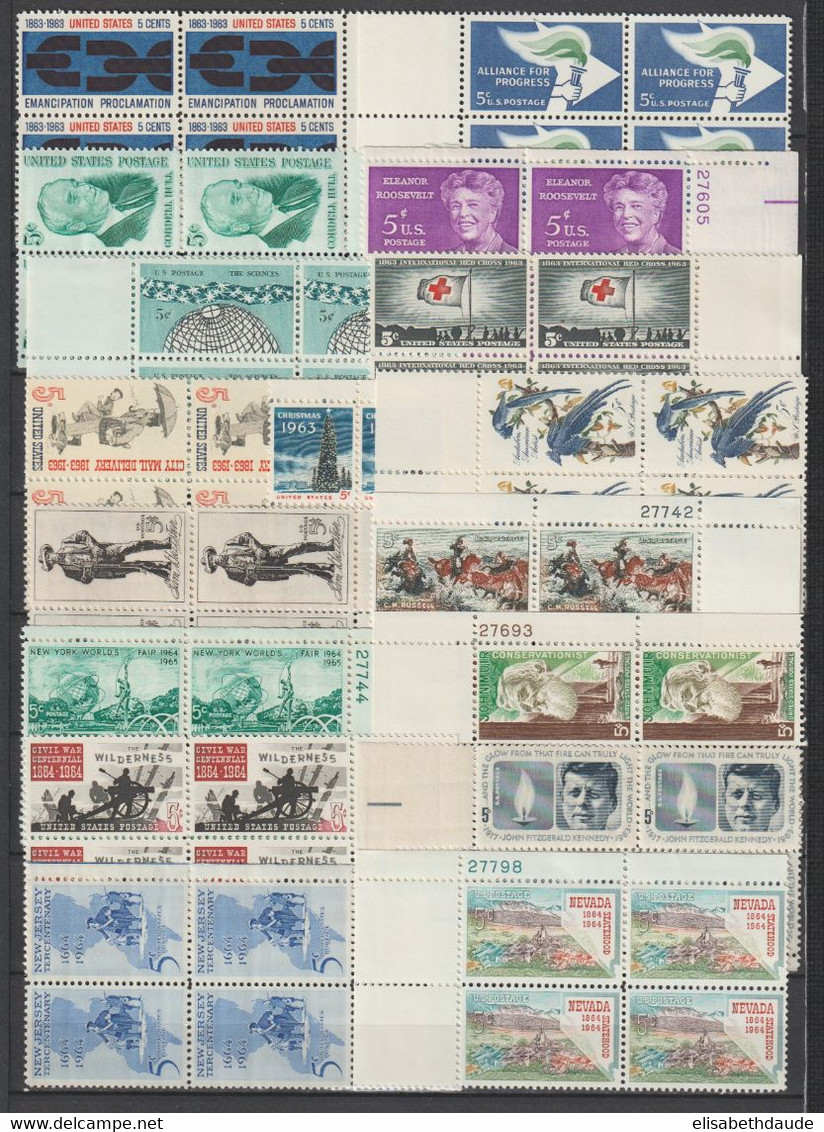 USA - 1960/1965  - ANNEES COMPLETES En BLOCS De 4 ! AVEC POSTE AERIENNE ** MNH - 7 PAGES ! - COTE YVERT = 290+ EUR - Volledige Jaargang
