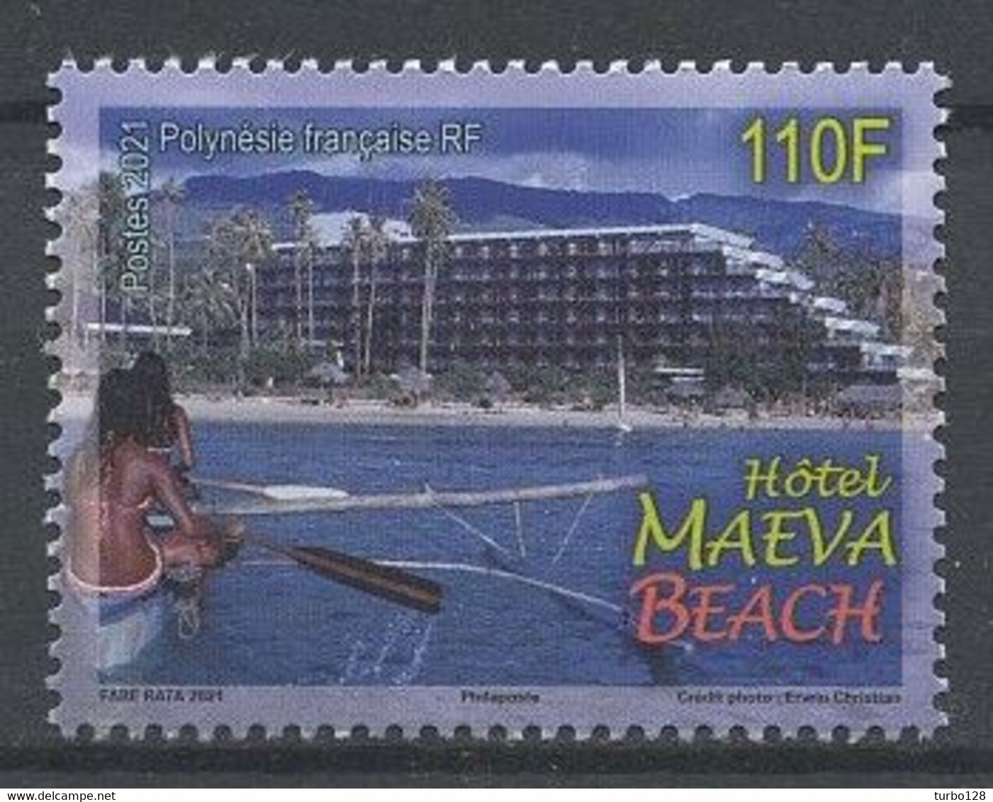 POLYNESIE 2021 N° 1283 ** Neuf MNH Superbe Architecture Hôtel Mythique De Polynésie  Le Maeva Beach Tourisme - Ungebraucht