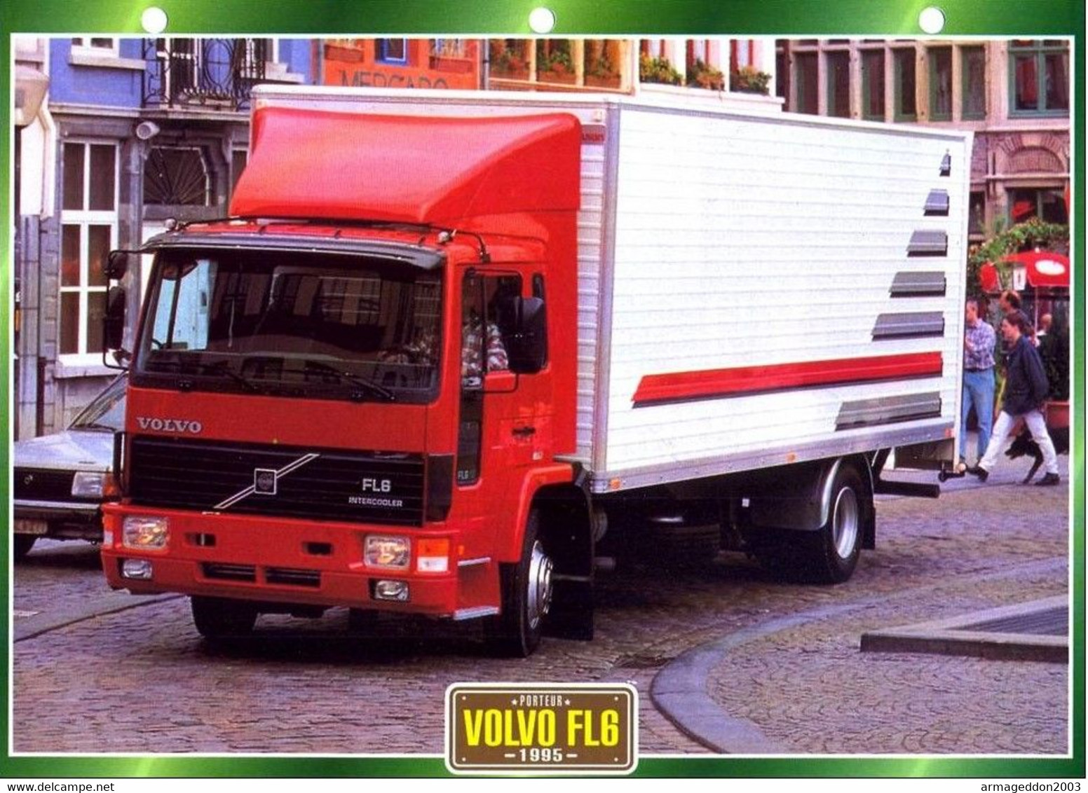 C2/ FICHE CARTONNE CAMION PORTEUR 1995 VOLVO FL6 - LKW
