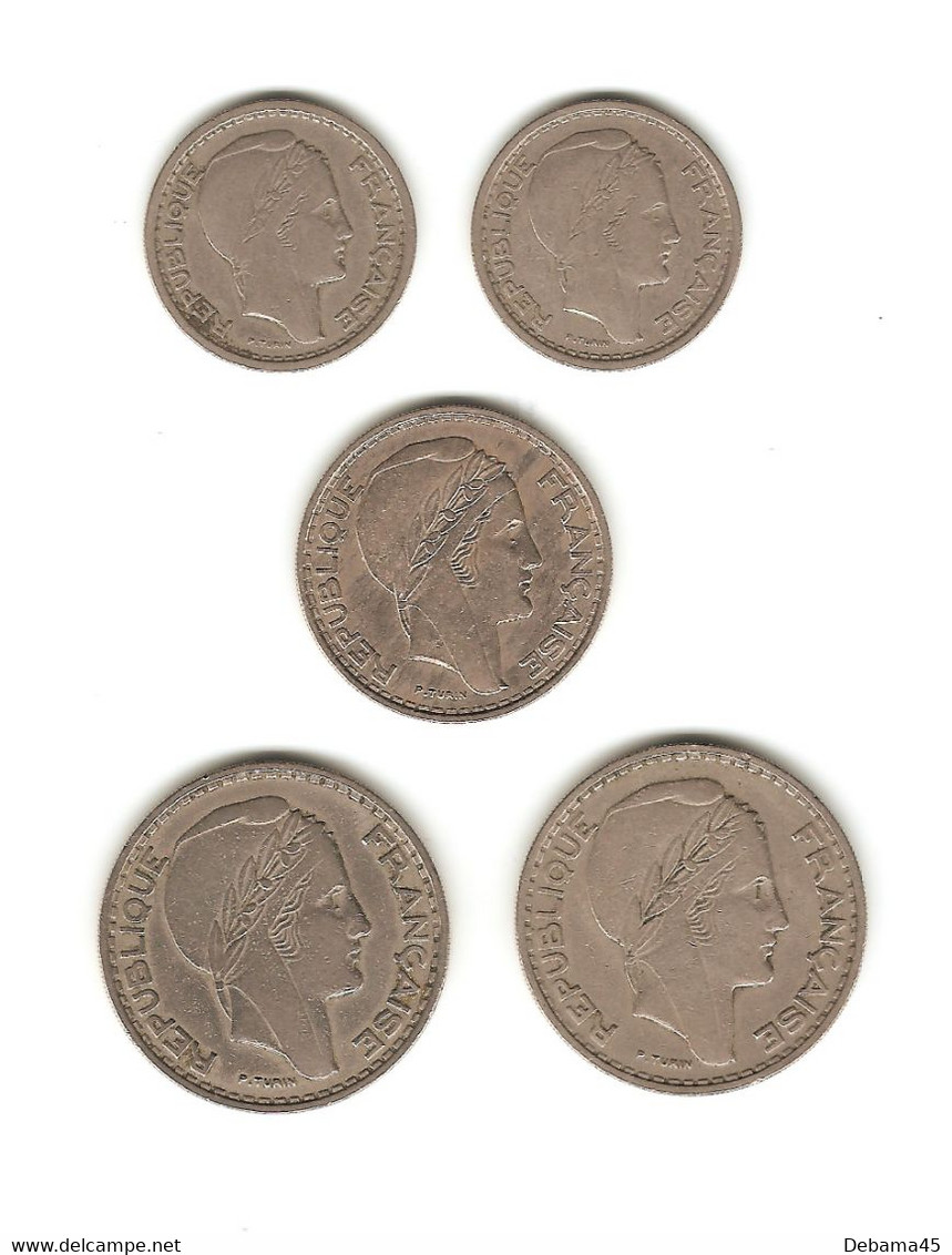 447/ Algérie (col. Fr) : 20 Francs 1949 Et 1956 - 50 Francs 1949 - 100 Francs 1950 Et 1952 (la Série Complète) - Algérie