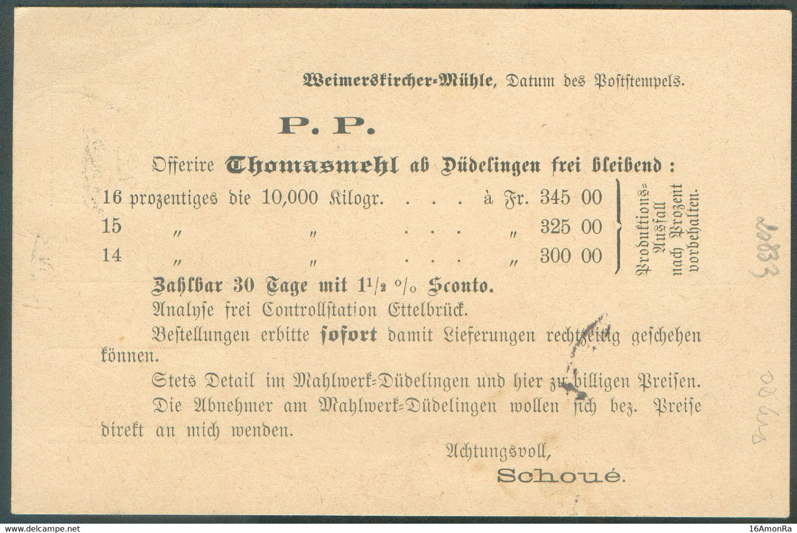 2 Cent. Brun Obl. Dc DOMMELDANGE Sur Carte Imprimée Du 20-5 1899 Vers Birtrange Via EttelbrucK.  - 20833 - 1895 Adolphe Rechterzijde