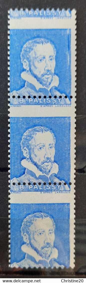 France 1964 Palissy PA10 Bande De 3 Piquage à Cheval **TB - Proofs, Unissued, Experimental Vignettes