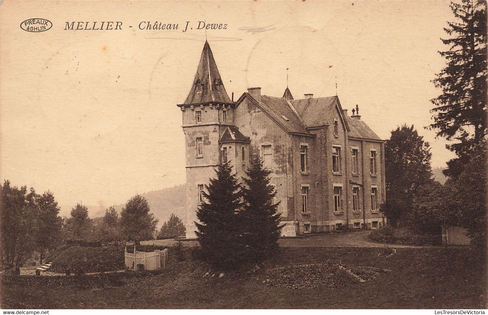 Belgique - Mellier - Château J. Dewez - Edit. J. Nicolas Sonet - Préaux  - Carte Postale Ancienne - Neufchâteau