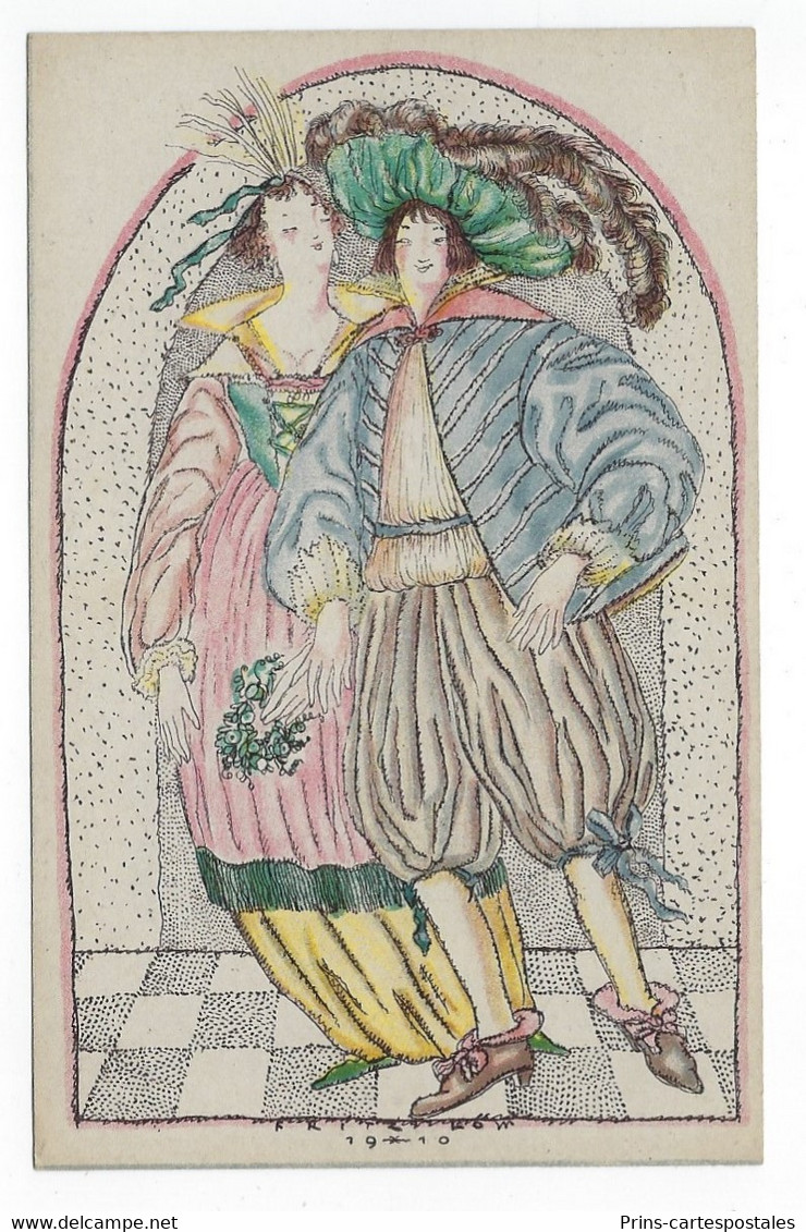 CPA Wiener Werkstätte Artiste Frederike Löw N° 1001 - Wiener Werkstätten