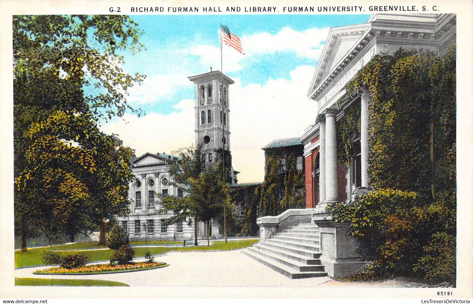 ETATS-UNIS - South Carolina - Greenville - Richard Furman Hall And Library - Furman University - Carte Postale Ancienne - Greenville