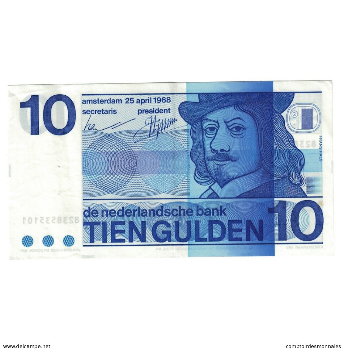 Billet, Pays-Bas, 10 Gulden, 1968, 1968-04-25, KM:91b, SUP - 10 Gulden