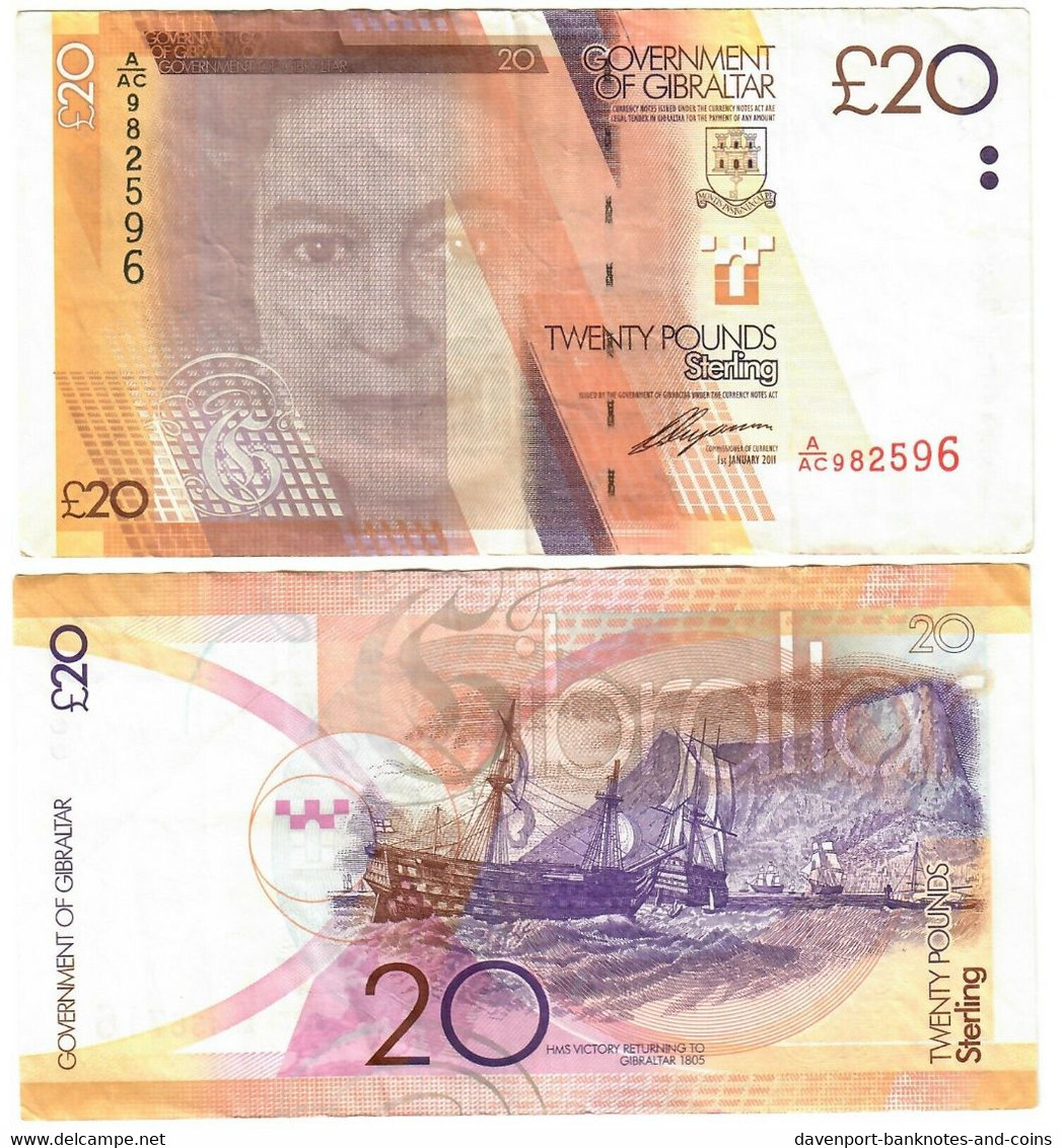 Gibraltar 20 Pounds 2011 VF - Gibraltar