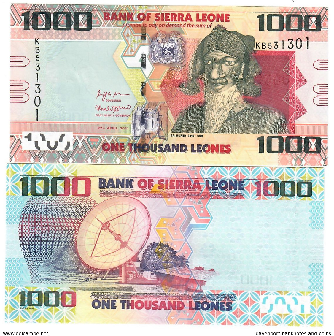 Sierra Leone 10x 1000 Leones 2021 UNC Last Issue - Sierra Leone