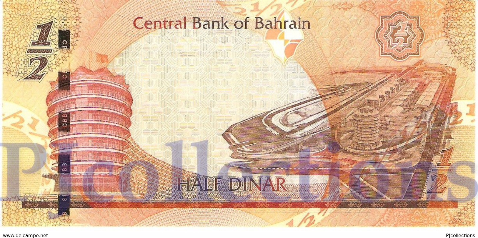 BAHRAIN 1/2 DINAR 2006 PICK 25 UNC - Bahrein