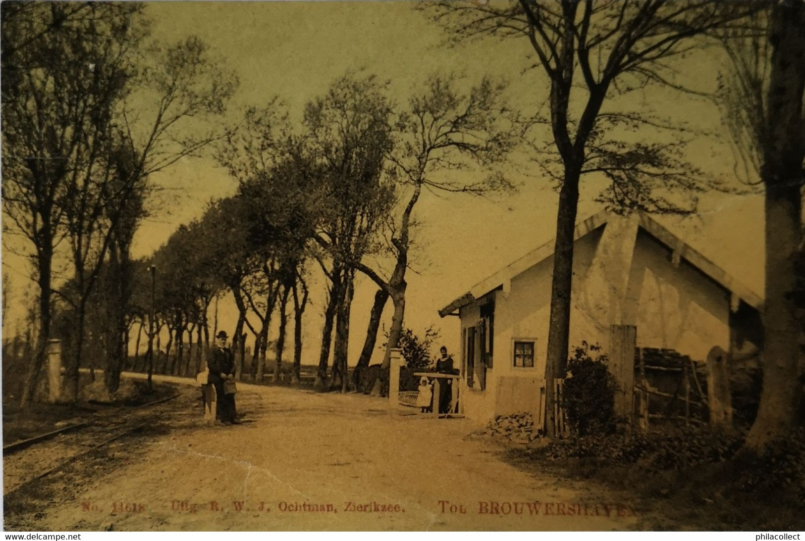 Brouwershaven (Zld) (gem. Schouwen-Duiveland) Tol Met Klein Rond Noordgouwe 190? Lichte Vouwtjes - Autres & Non Classés