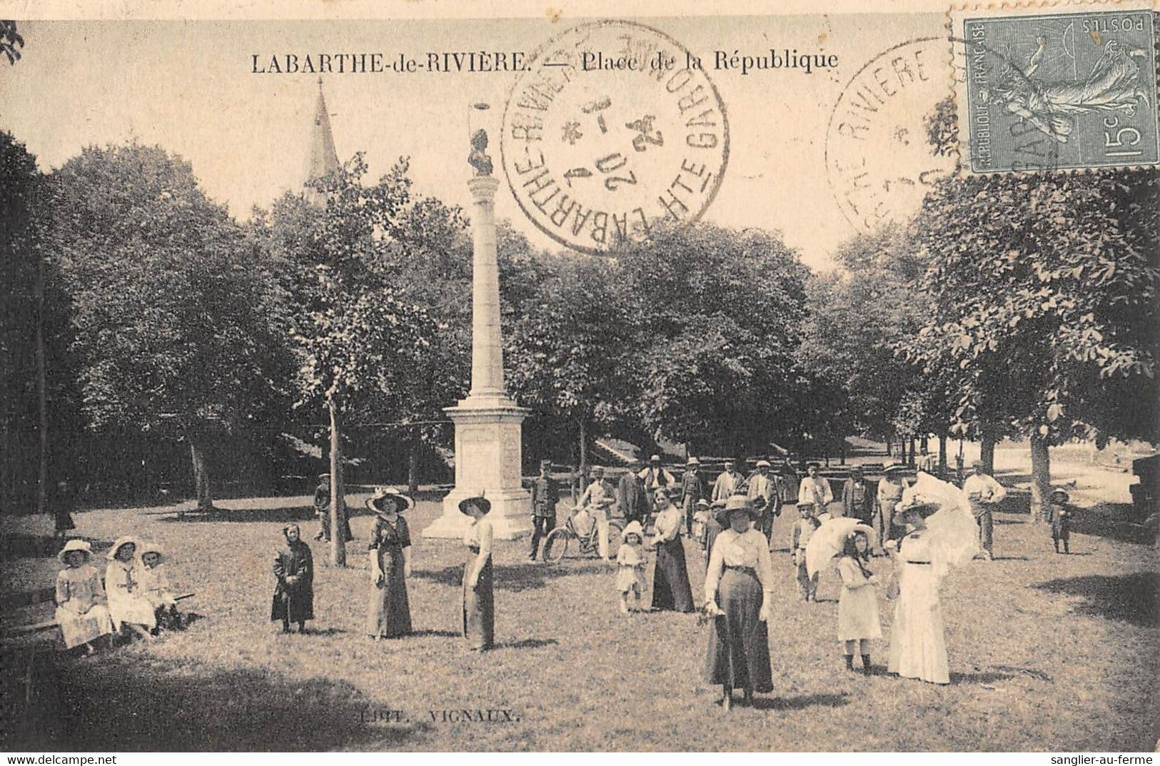 CPA 31 LABARTHE DE RIVIERE PLACE DE LA REPUBLIQUE - Otros & Sin Clasificación