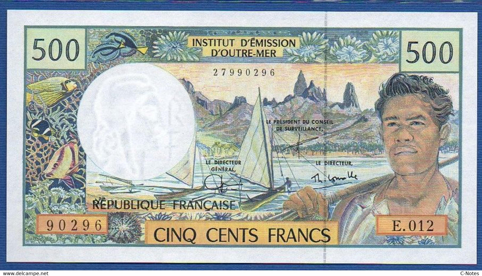 FRENCH PACIFIC TERRITORIES - P.1e – 500 Francs ND (1990-2012)  UNC Serie E.012 90296 - Territoires Français Du Pacifique (1992-...)