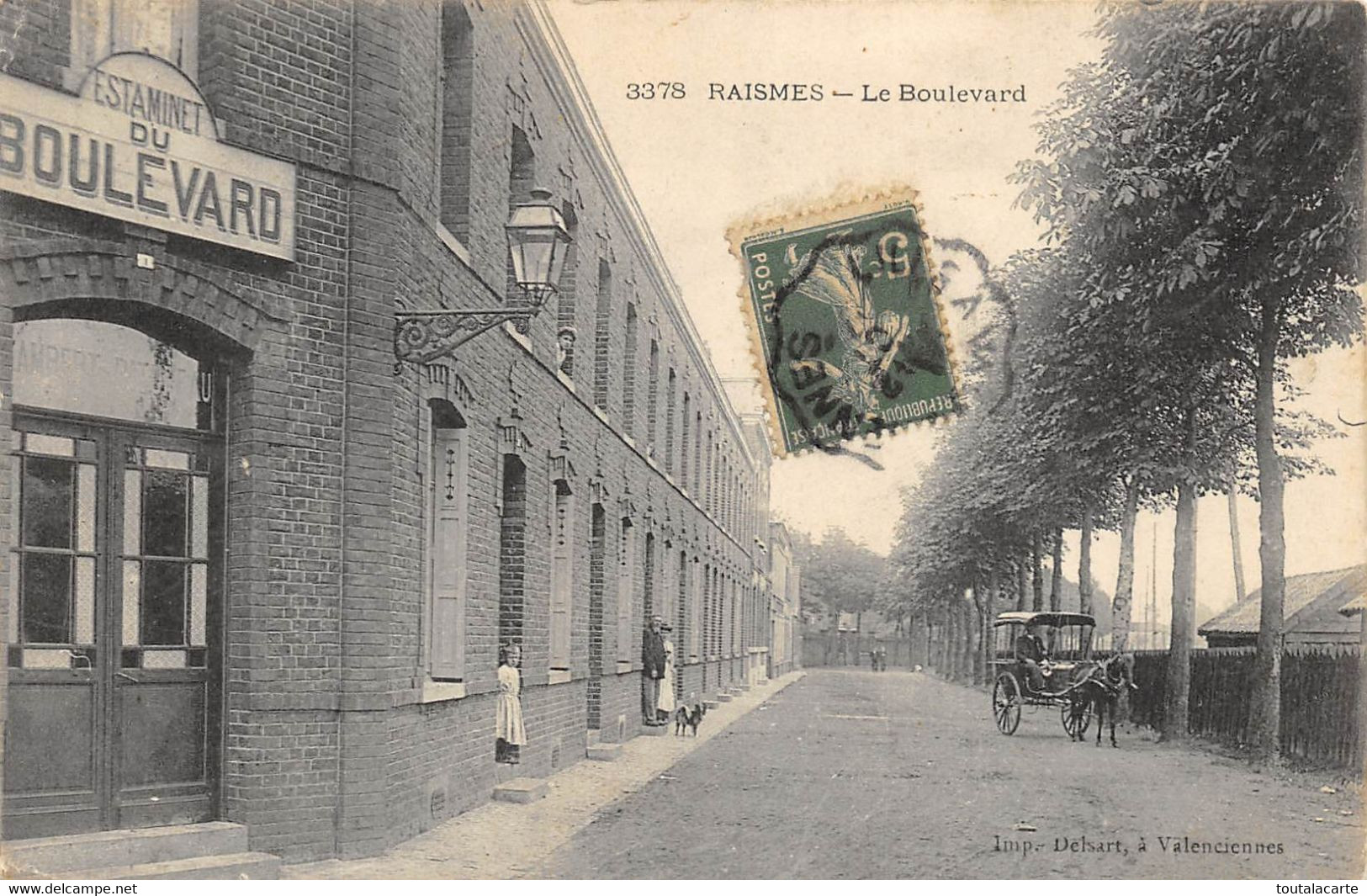 CPA 59 RAISMES LE BOULEVARD 1907 - Raismes