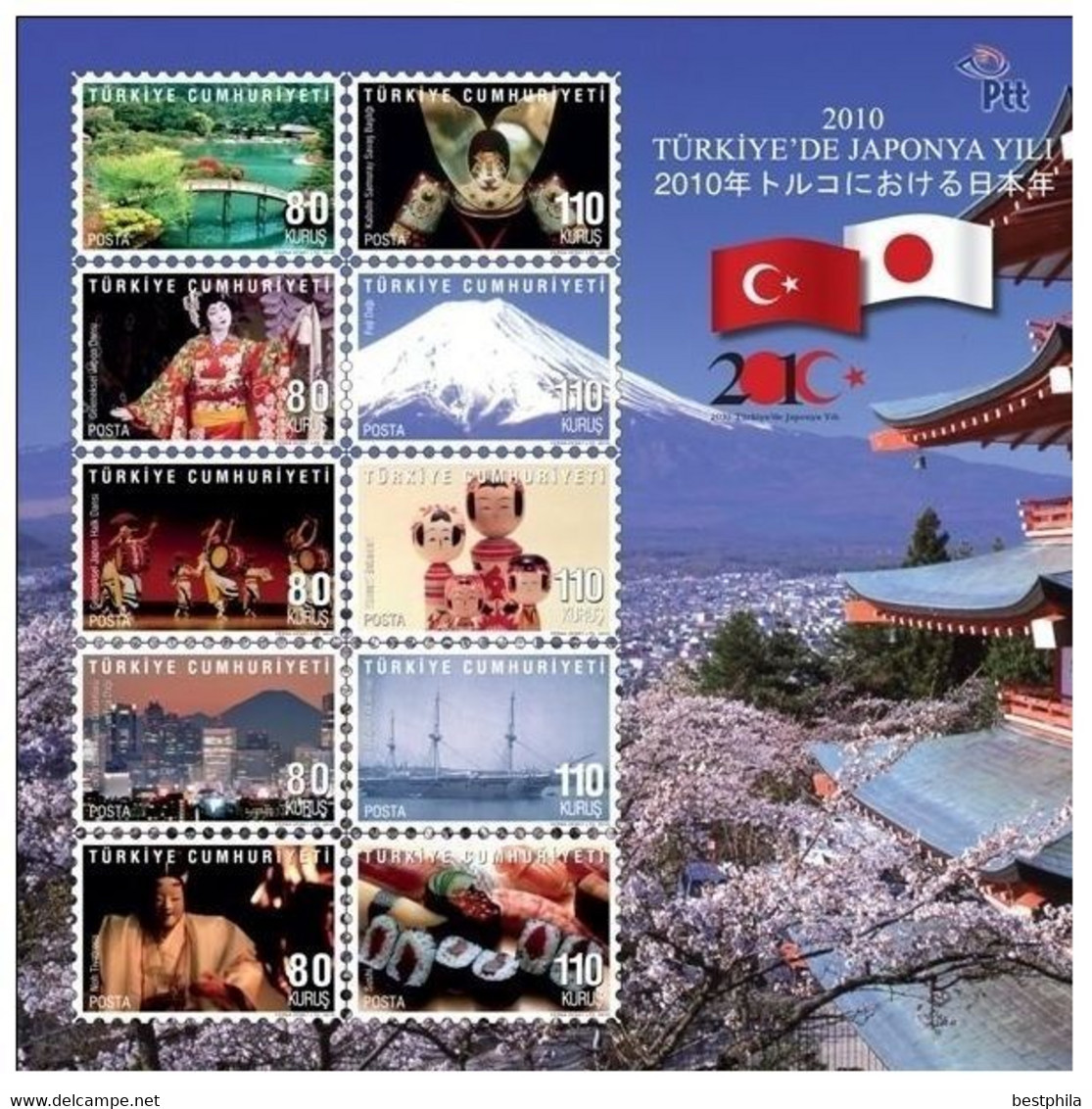 Turkey, Türkei - 2010 - Japon Year 2010 In Turkey - 1.Mini S/Sheet ** MNH - Neufs