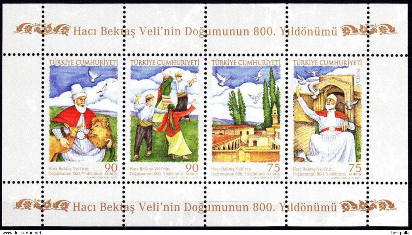 Turkey, Türkei - 2009 - 800th Anniversary Of The Birth Of Hacı Bektaş Veli - 1.Mini S/Sheet ** MNH - Unused Stamps