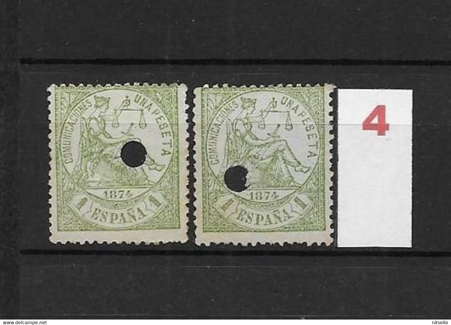 LOTE 2242 /// ESPAÑA 1889-1899 TELEGRAFOS  EDIFIL Nº 226T NSG  VARIEDAD DE COLOR // CATAL/COTE: 16€ - Télégraphe