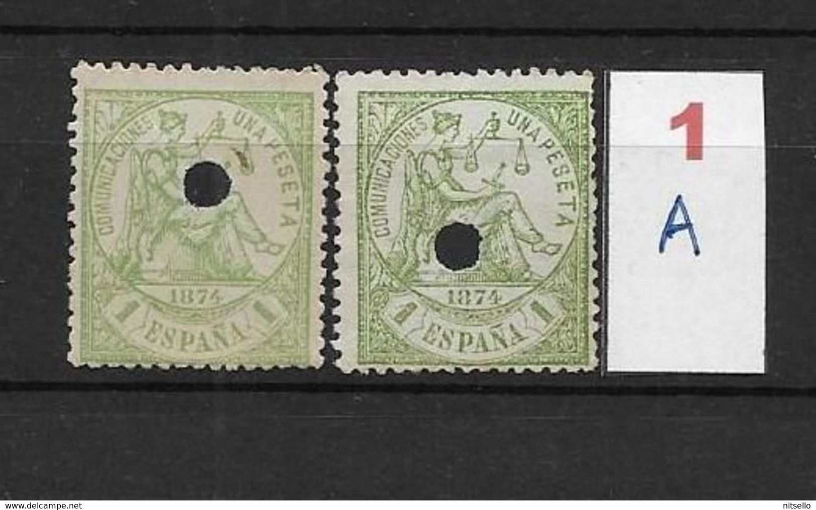 LOTE 2242 /// ESPAÑA 1889-1899 TELEGRAFOS  EDIFIL Nº 226T NSG  VARIEDAD DE COLOR // CATAL/COTE: 16€ - Telegrafen