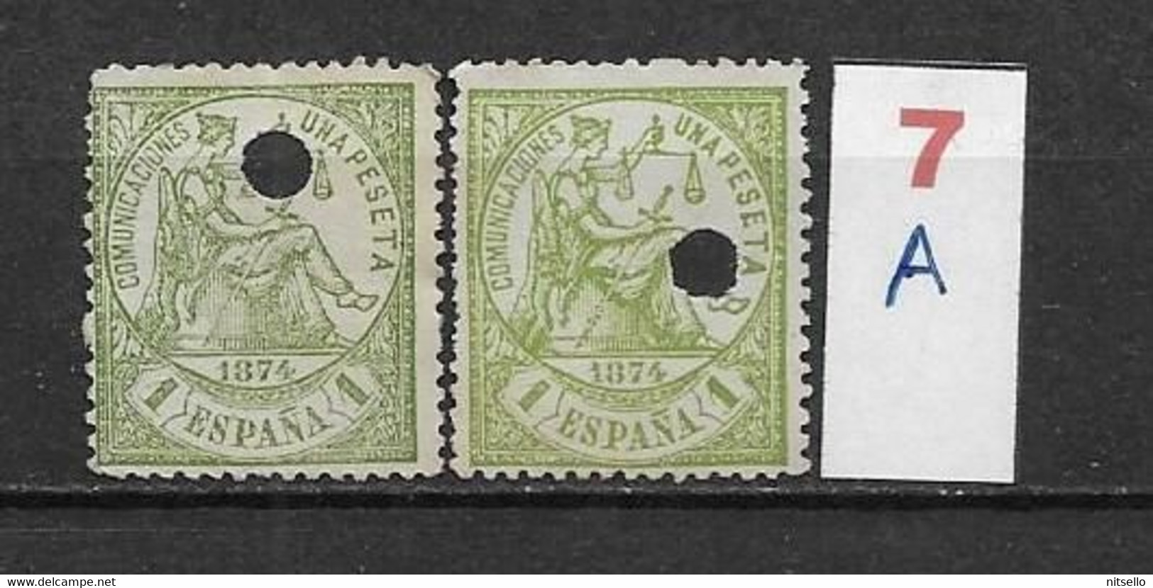 LOTE 2242 /// ESPAÑA 1889-1899 TELEGRAFOS  EDIFIL Nº 226T NSG  VARIEDAD DE COLOR // CATAL/COTE: 16€ - Telegrafen