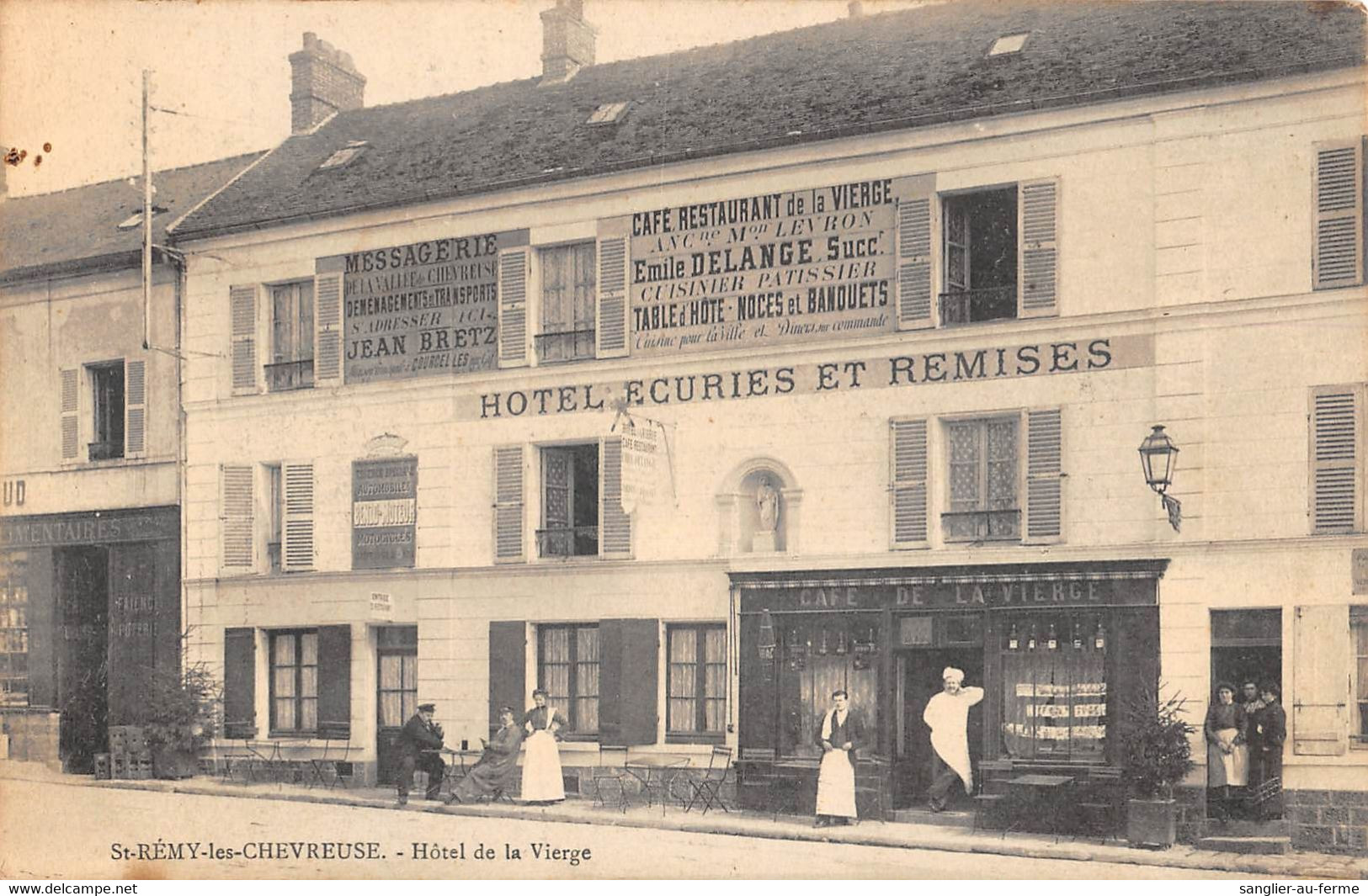 CPA 78 SAINT REMY LES CHEVREUSE / HOTEL DE LA VIERGE / CAFE / EMILE DELANGE - St.-Rémy-lès-Chevreuse