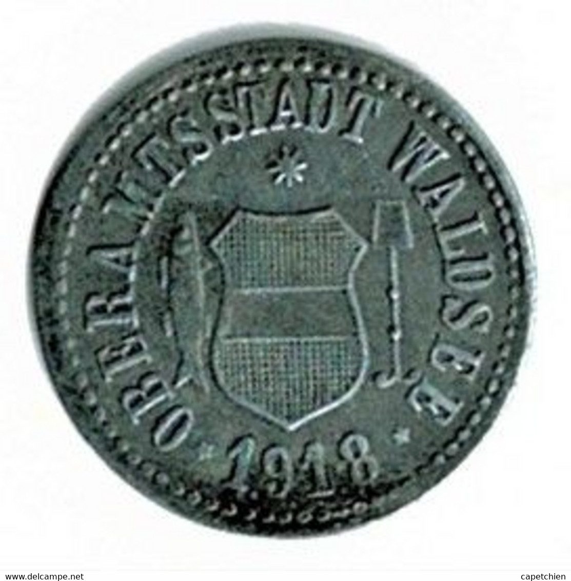 ALLEMAGNE / NOTGELD / OBERAMTSSTADT WALDSEE / 10 PF./ 1918 / ZINC / 20.3 Mm / ETAT TTB + / 568.2 - Autres & Non Classés