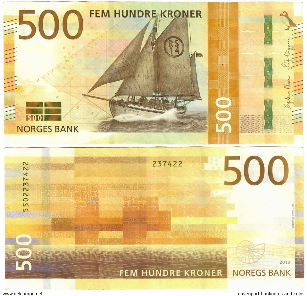 Norway 500 Kroner 2018 VF - Norwegen