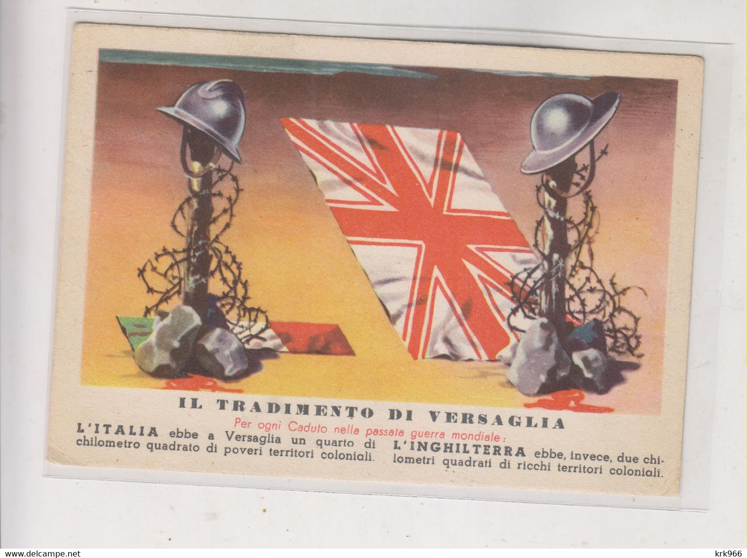 ITALY WW II WAR PROPAGANDA Postcard - Kriegspropaganda