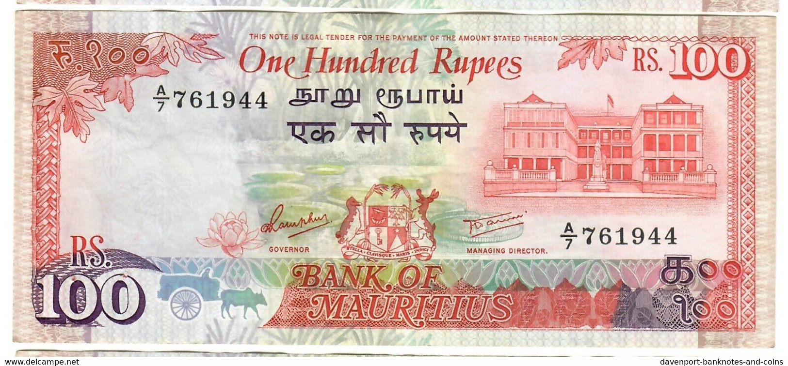 Mauritius 100 Rupees 1986 EF - Mauritius