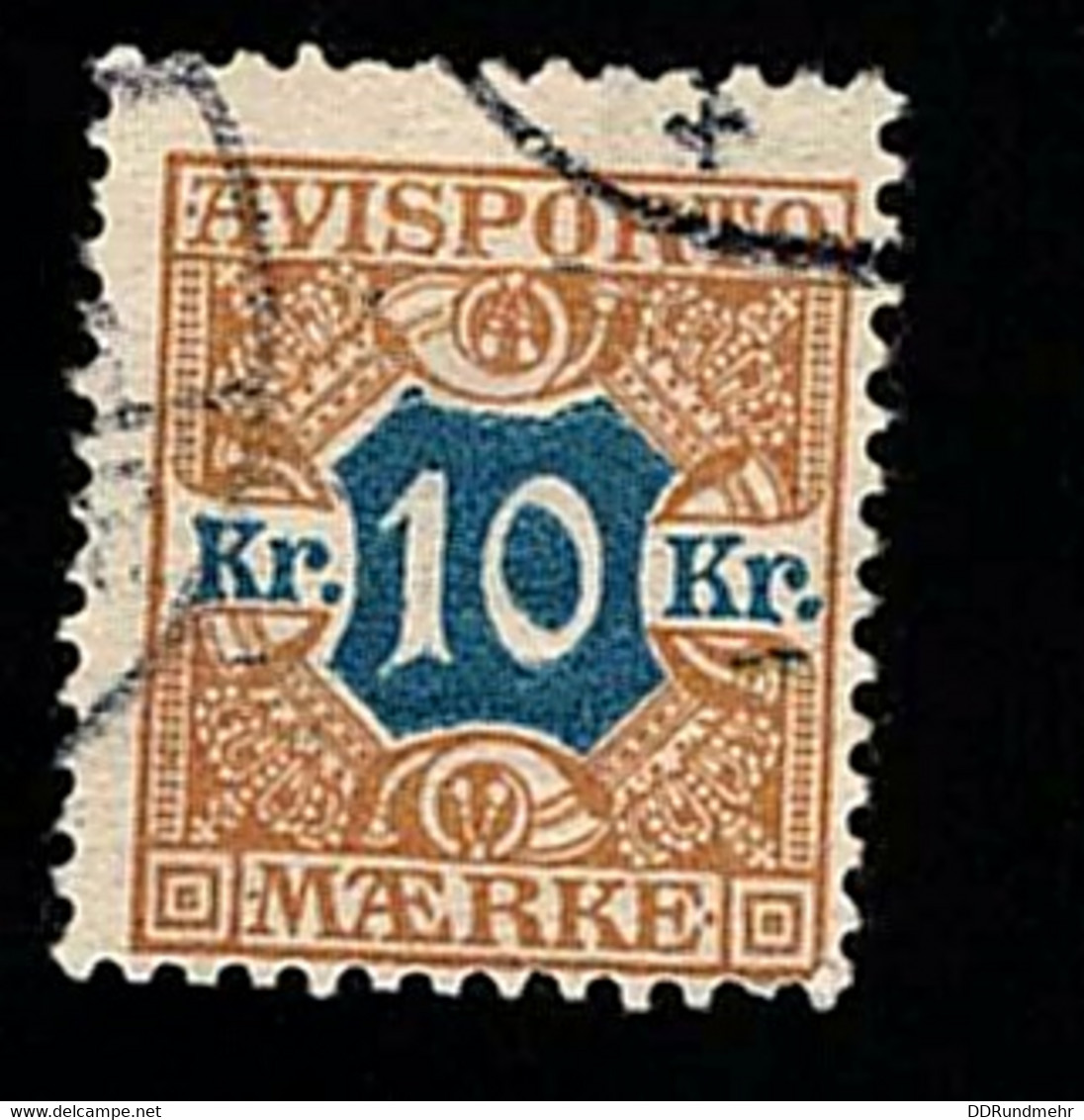 1907 Avisporto Zeitung Michel DK V10X Stamp Number DK P10 Yvert Et Tellier DK J10 Stanley Gibbons DK N140 Used - Oblitérés