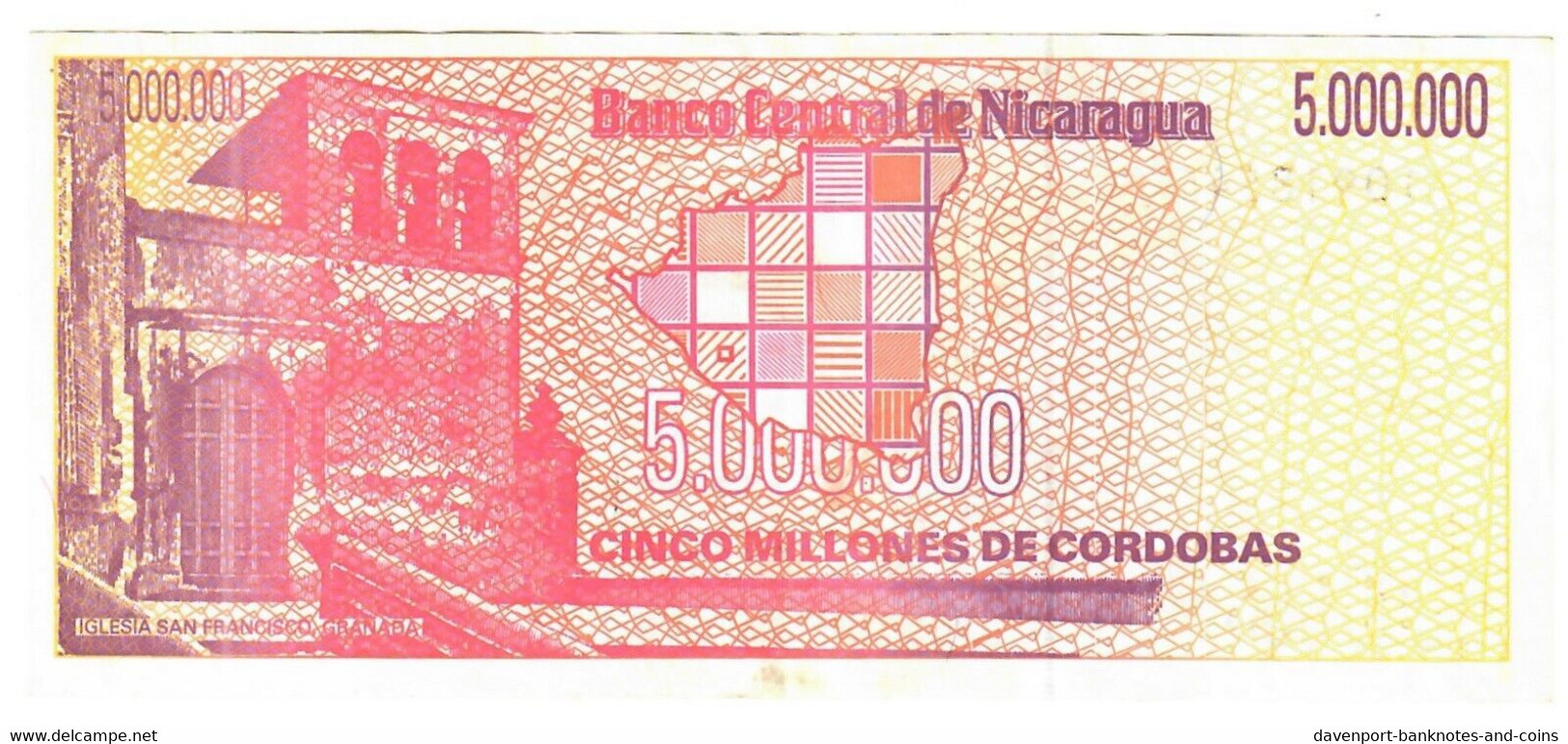 Nicaragua 5000000 Cordobas 1990 EF - Arabie Saoudite