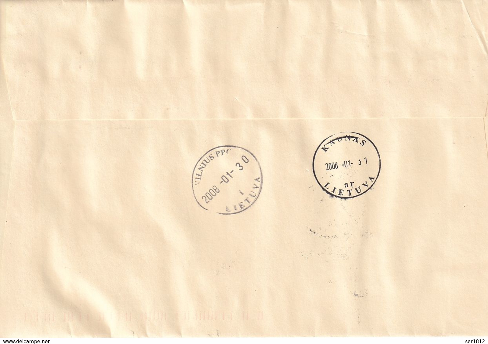 USA 2008 Postal Cover To Kaunas Lithuania - Covers & Documents