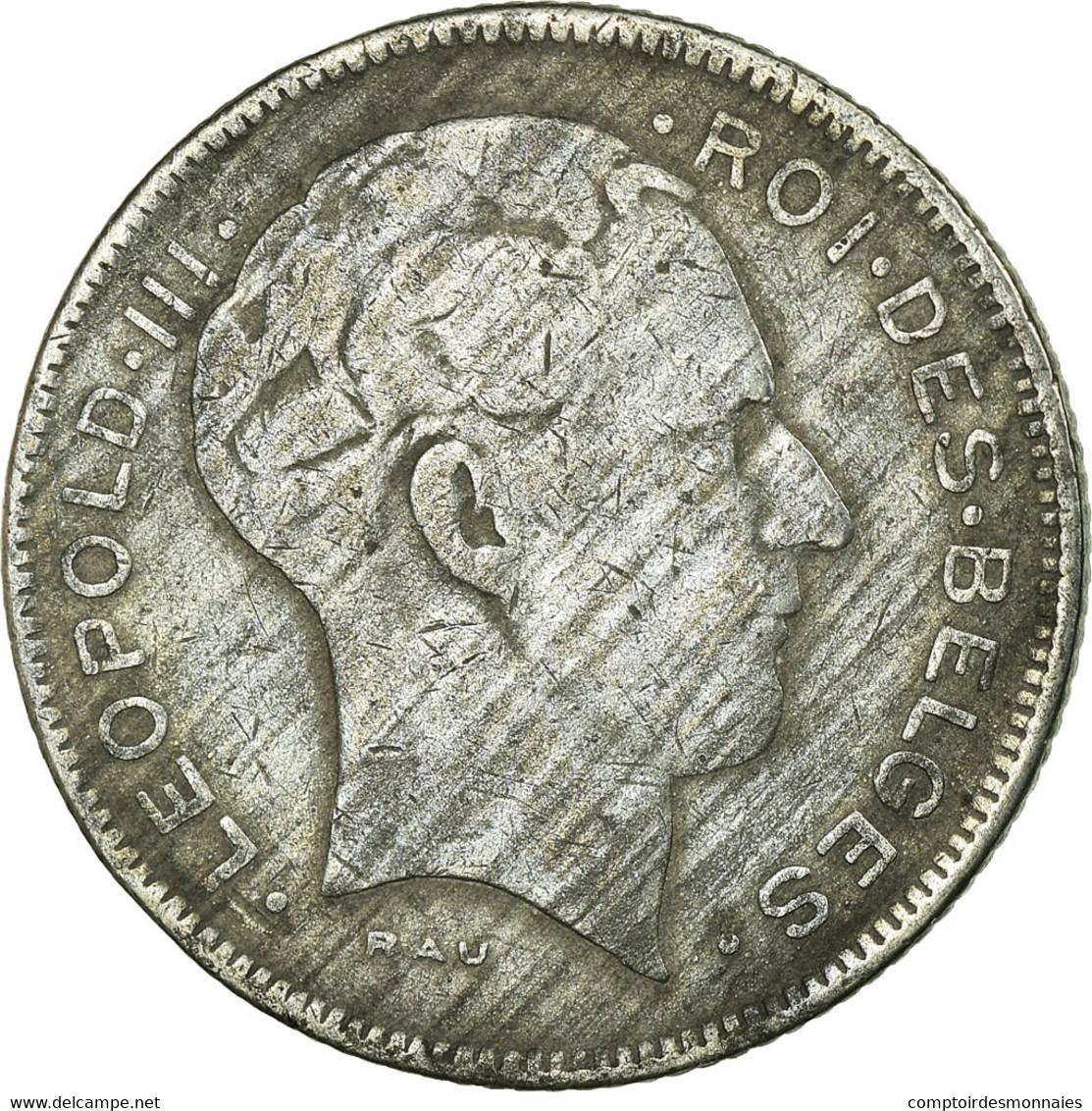 Monnaie, Belgique, 5 Francs, 5 Frank, 1943, TTB, Zinc, KM:129.1 - 5 Francs