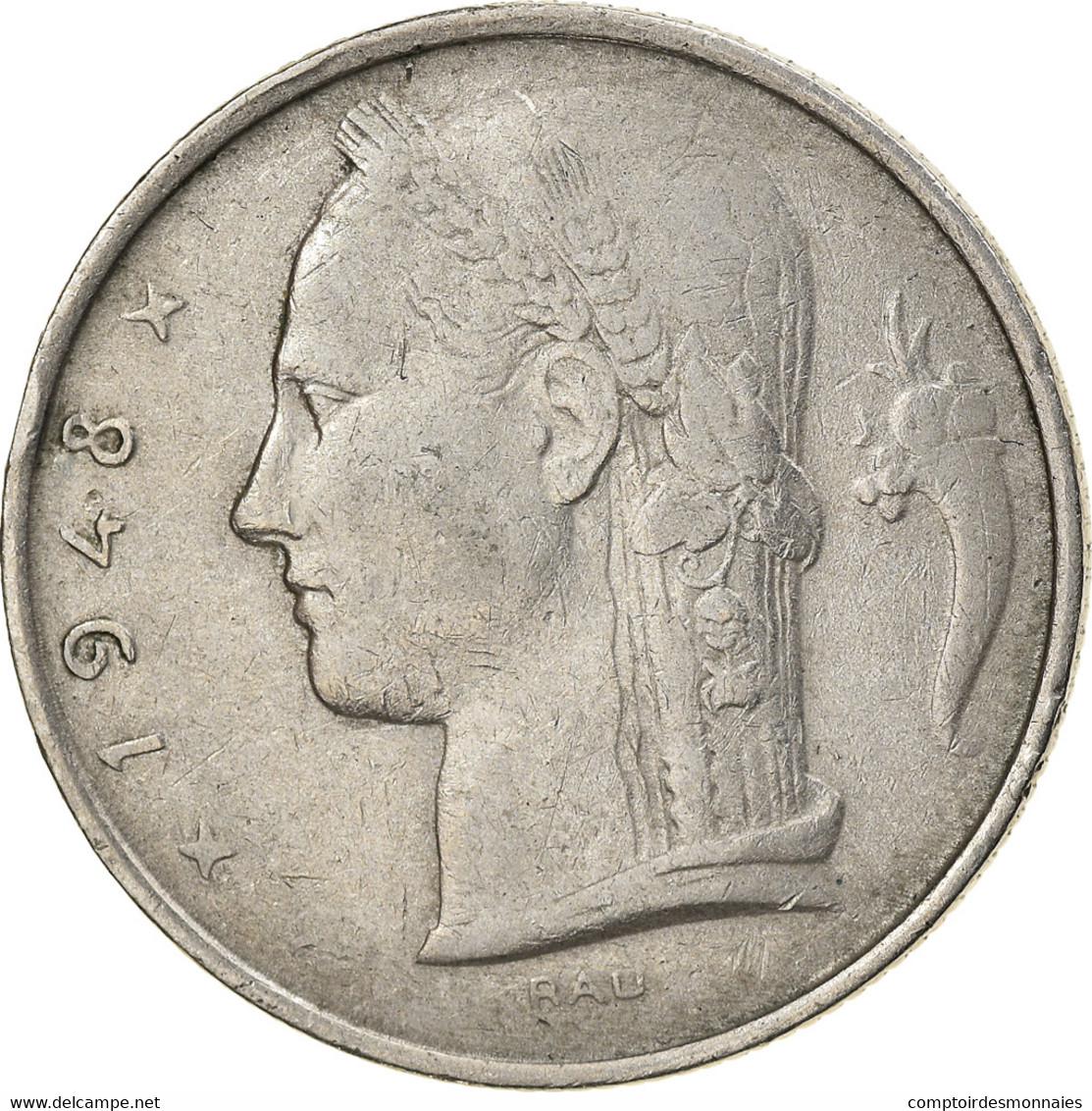 Monnaie, Belgique, 5 Francs, 5 Frank, 1948, TTB, Copper-nickel, KM:134.1 - 5 Francs