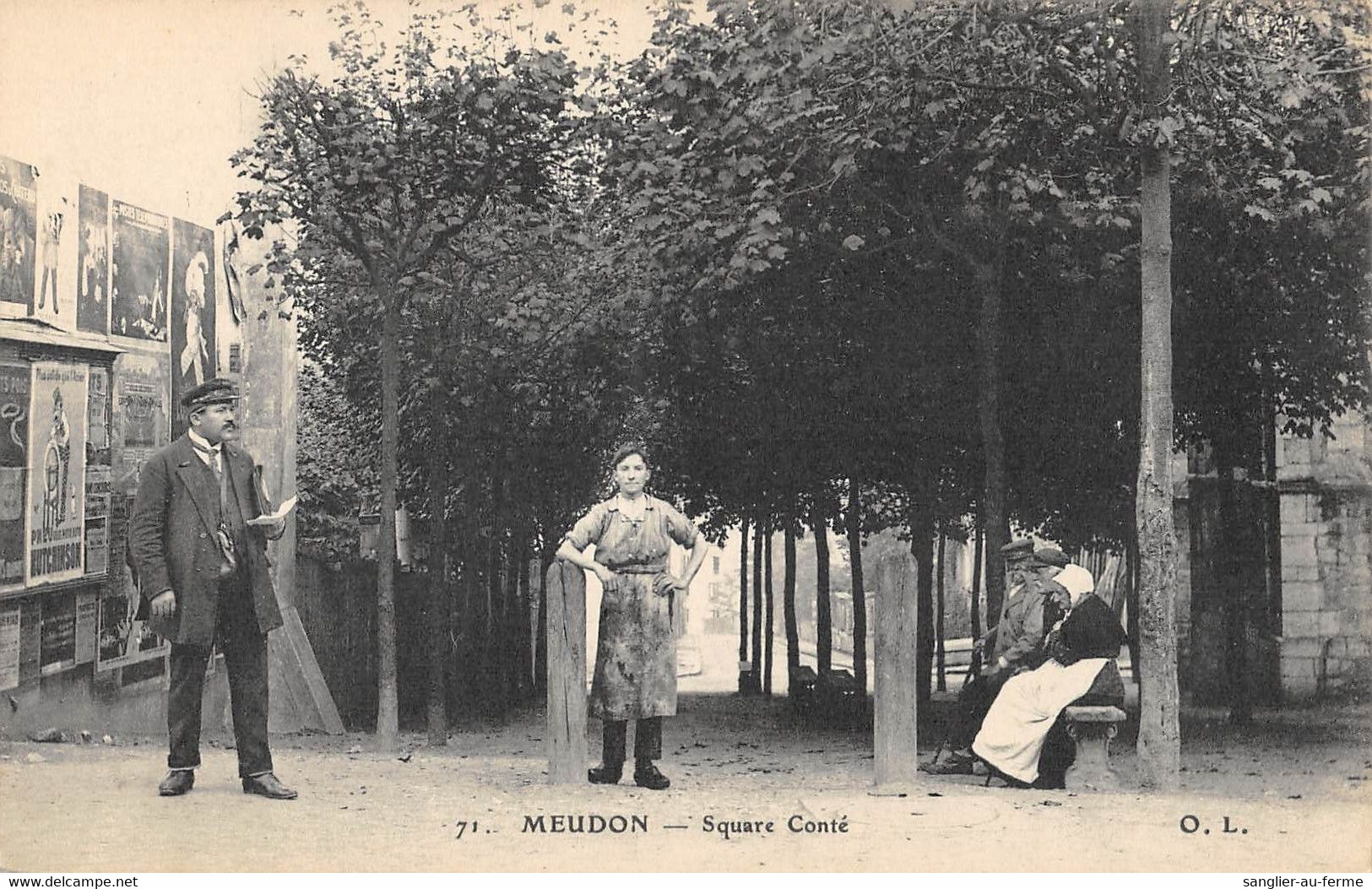 CPA 92 MEUDON SQUARE CONTE - Meudon