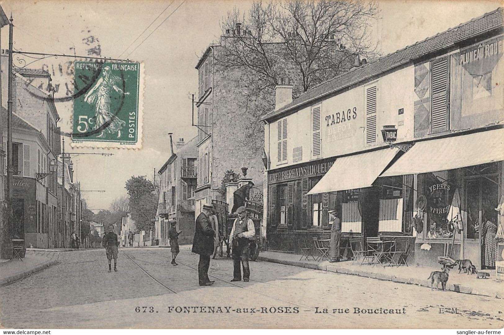 CPA 92 FONTENAY AUX ROSES / LA RUE BOUCICAUT / TABACS - Fontenay Aux Roses