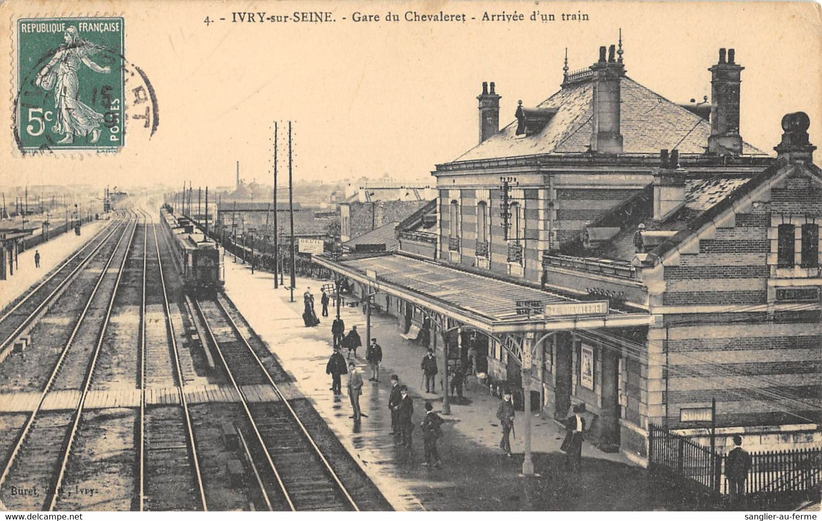 CPA 94 IVRY SUR SEINE / GARE DU CHEVALERET / ARRIVEE D'UN TRAIN - Ivry Sur Seine