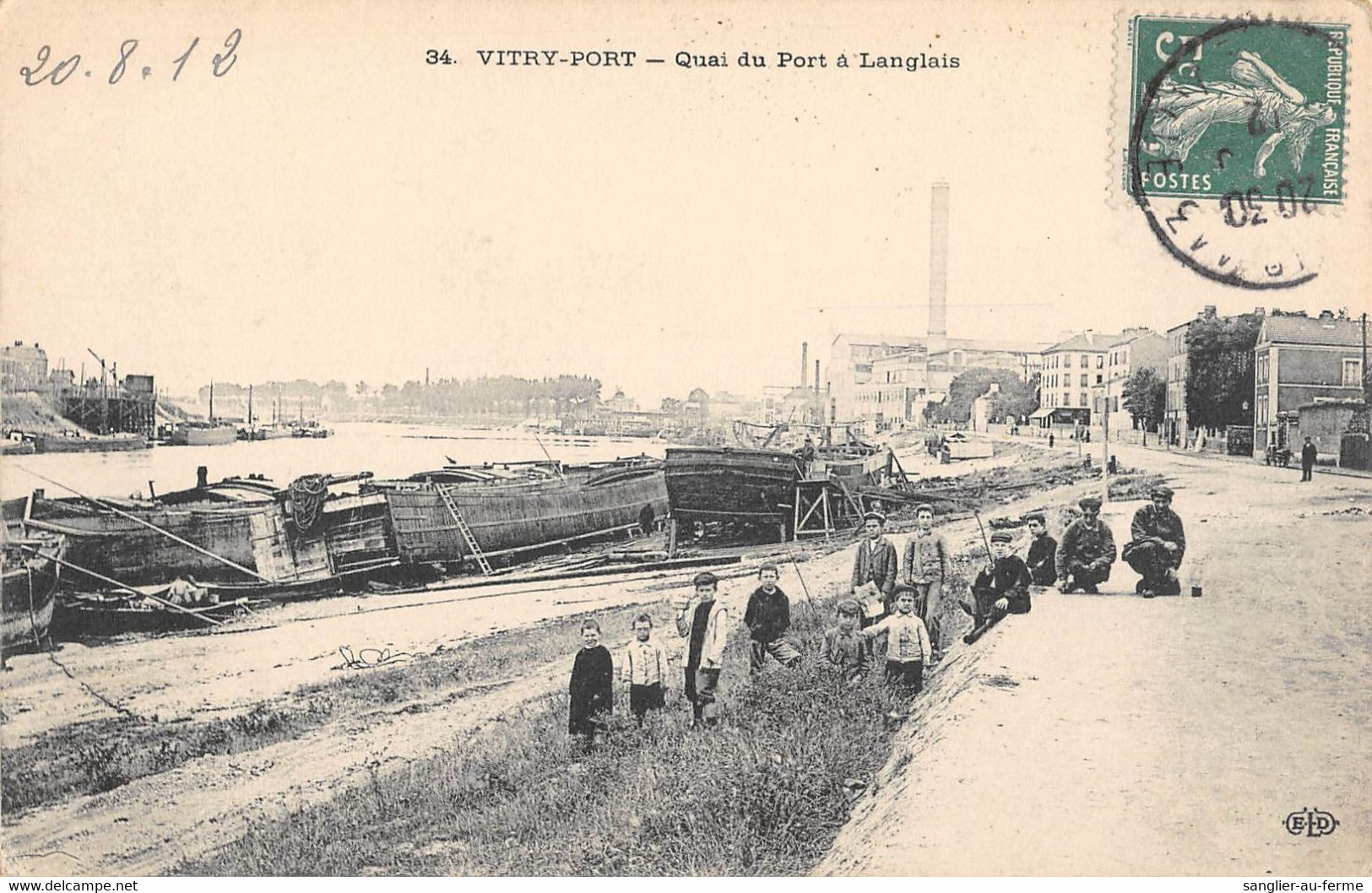 CPA 94 VITRY PORT / QUAI DU PORT A LANGLAIS / ENFANTS - Vitry Sur Seine