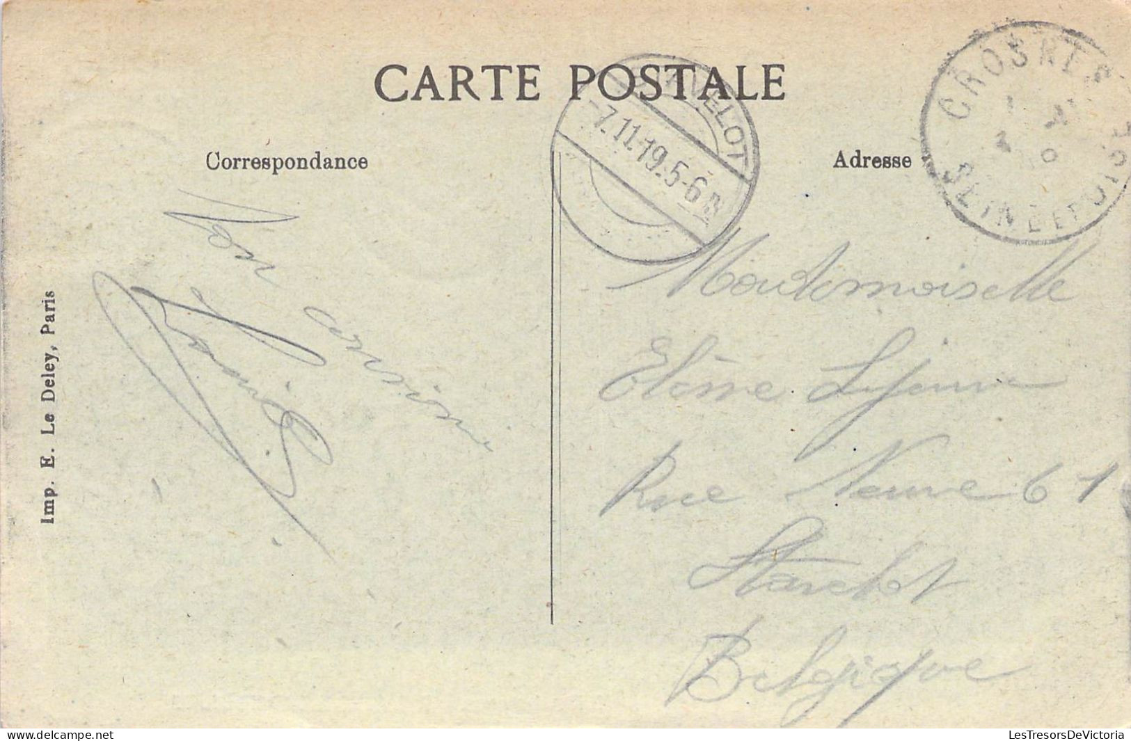 France - Crosnes - Place Boileau - Maison Marmorat - Animé - Imp. E. Le Deley - Carte Postale Ancienne - Evry