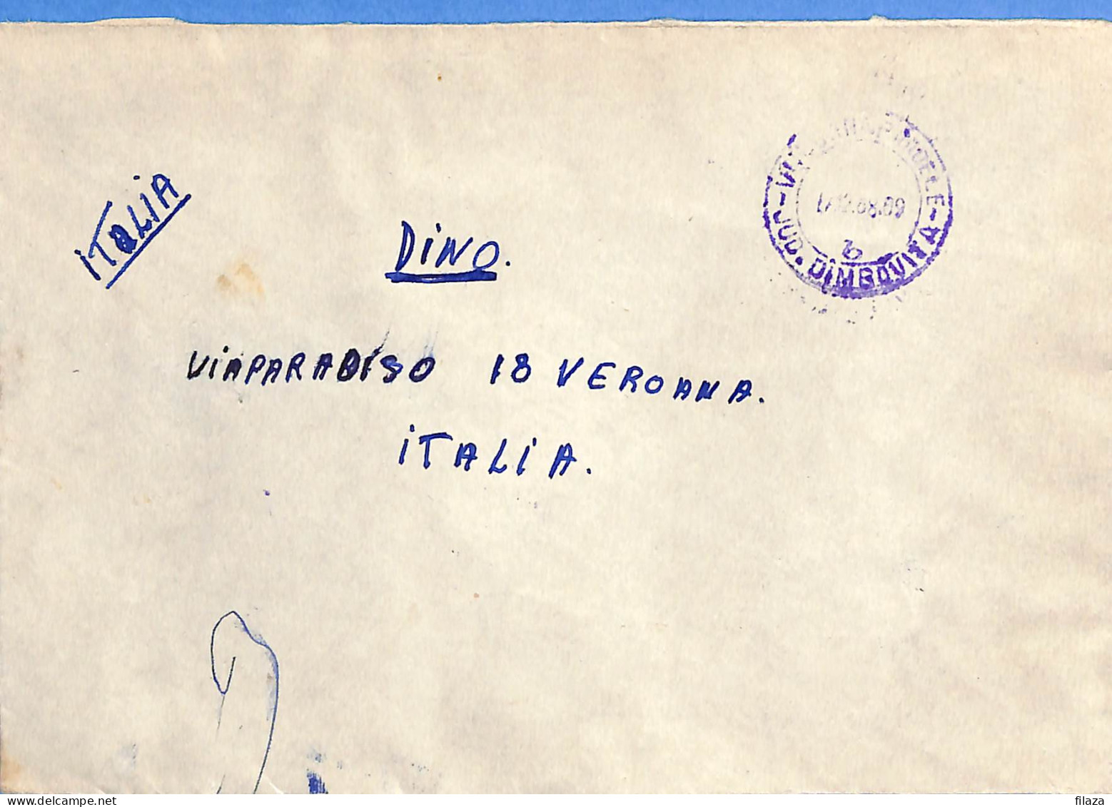 Lettre : Romania To Italy Singer DINO L00107 - Storia Postale