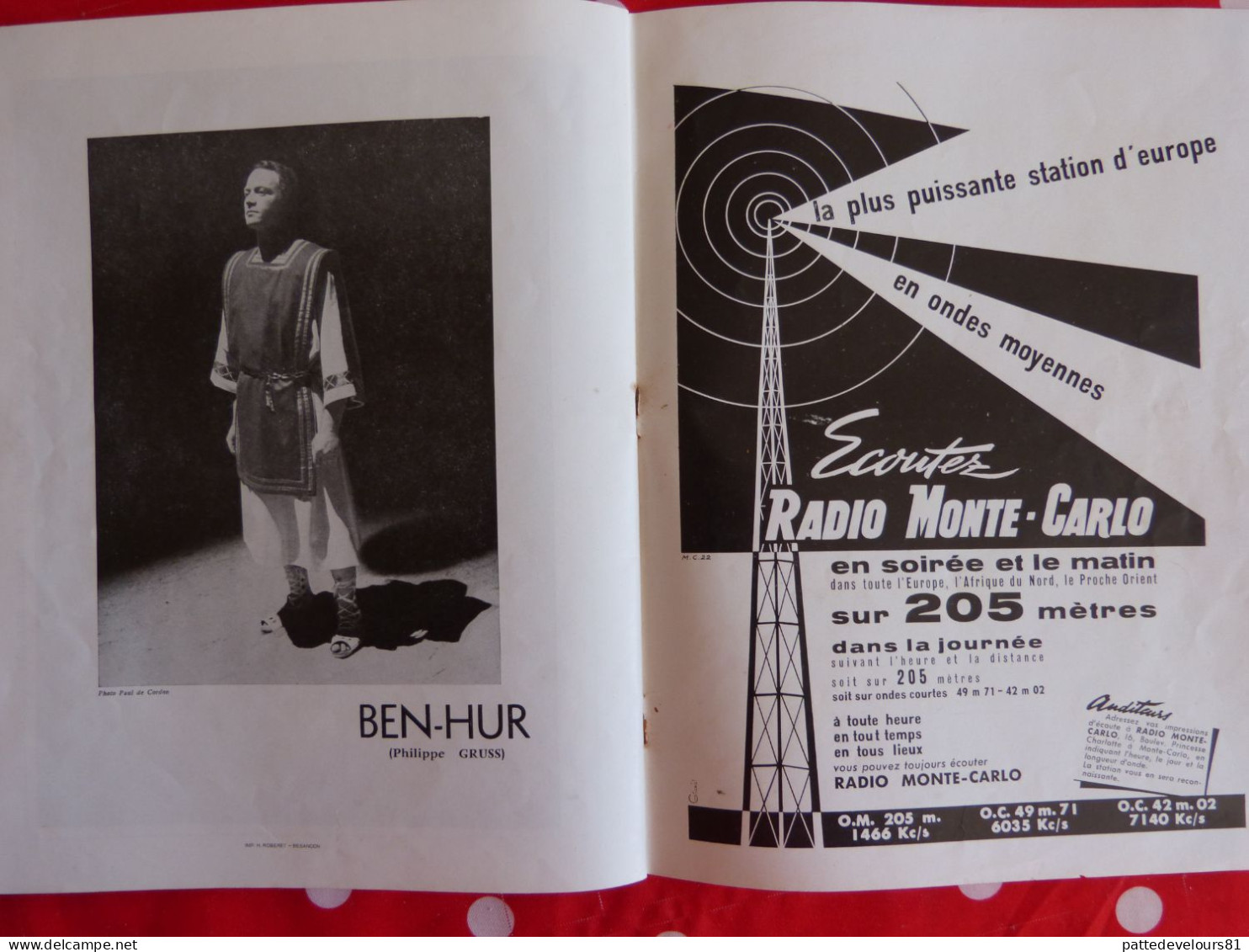 Programme Cirque "BEN HUR" 1963 Radio-Monte-Carlo Circus Zircus Circo GRUSS Dresseur Eléphant Fauve Clown (12 scans)