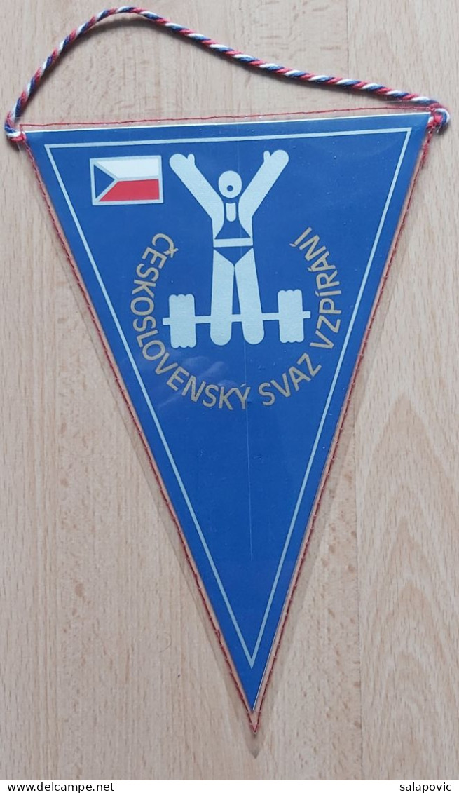 Czechoslovak Union Of Wrestlers, Ceskoslovensky Svaz Vzpirani Wrestling PENNANT, SPORTS FLAG ZS 4/2 - Apparel, Souvenirs & Other