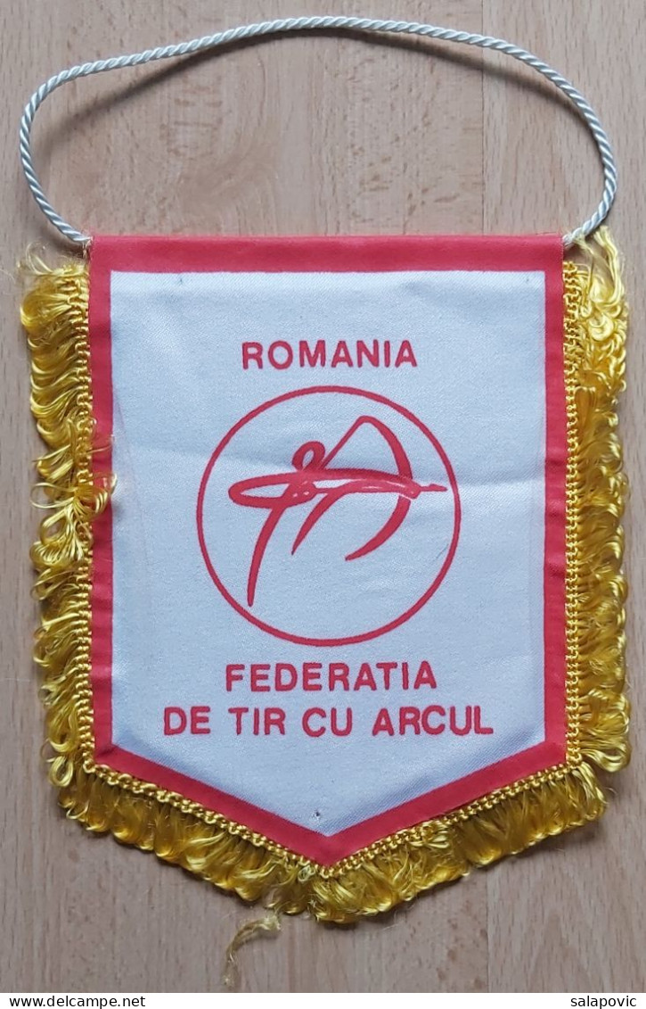 Romania Archery Federation Association Union Shooting ROMANIA FEDERATIA DE TIR CU ARCUL PENNANT, SPORTS FLAG ZS 4/3 - Bogenschiessen