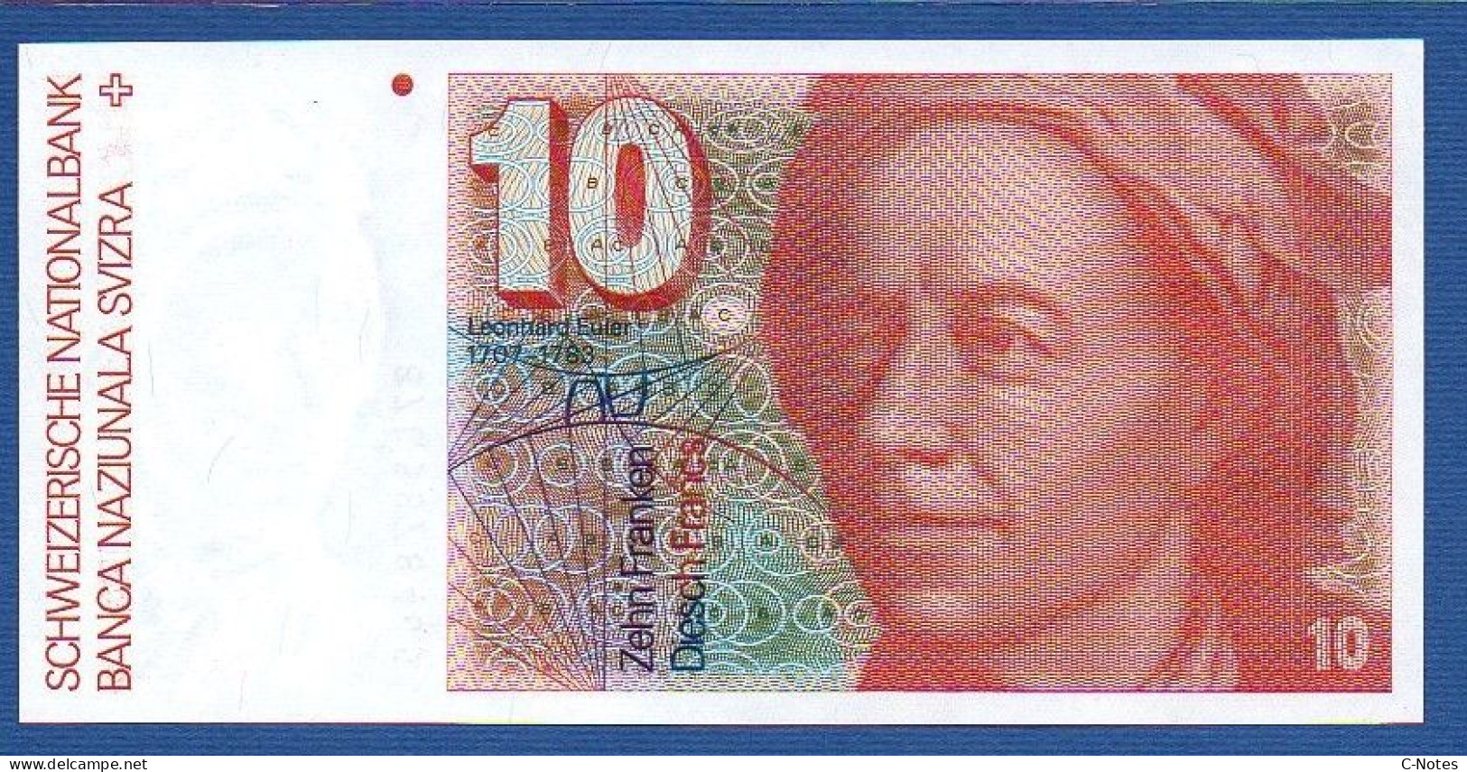 SWITZERLAND - P.53g(3) - 10 Francs 1987 UNC, Serie 87L5878465   -signatures: F. Schaller & Meyer - Suisse