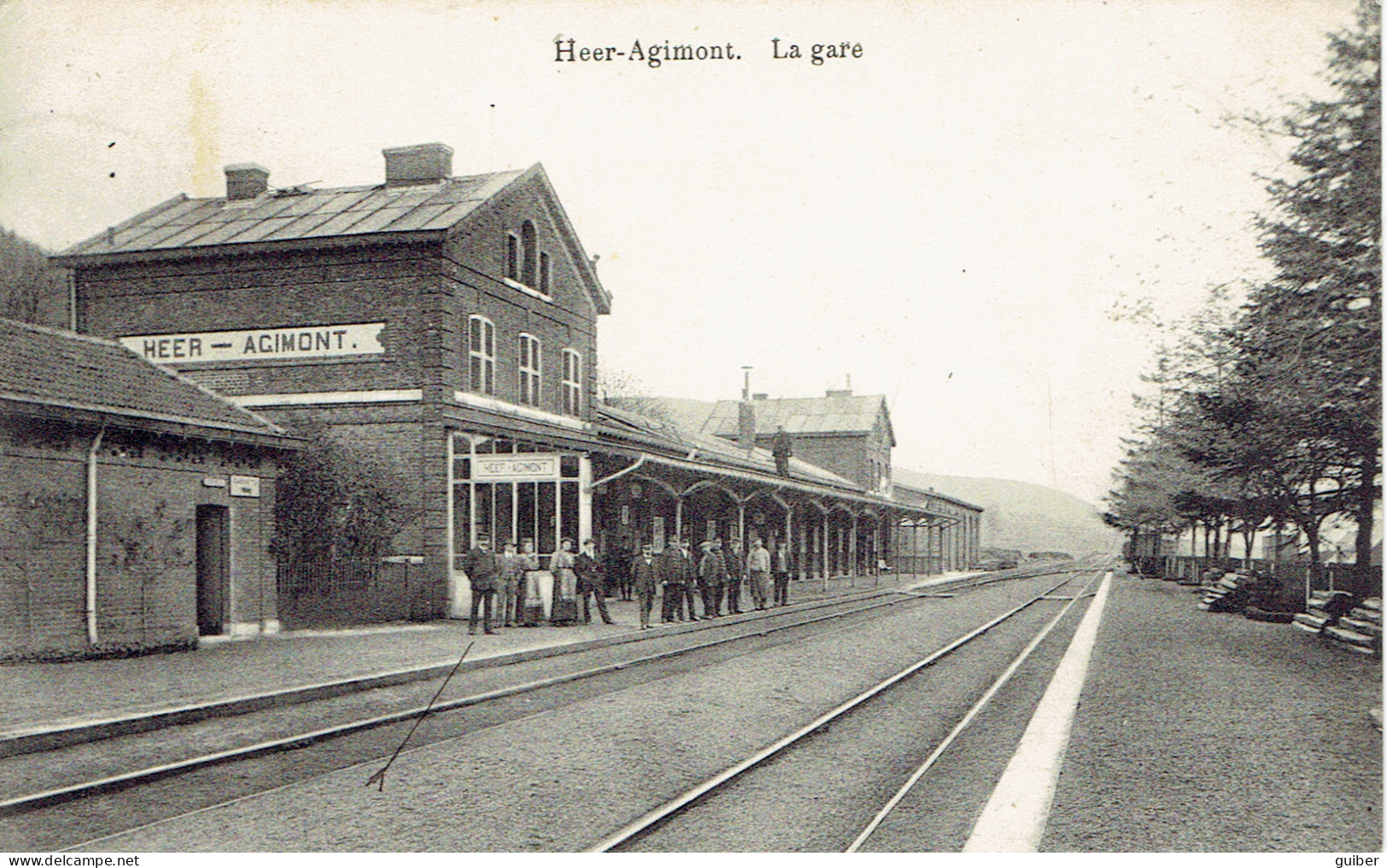 Heer Agimont  La Gare Du Chemin De Fer  Intérieur  A. Lekeux - Hastière