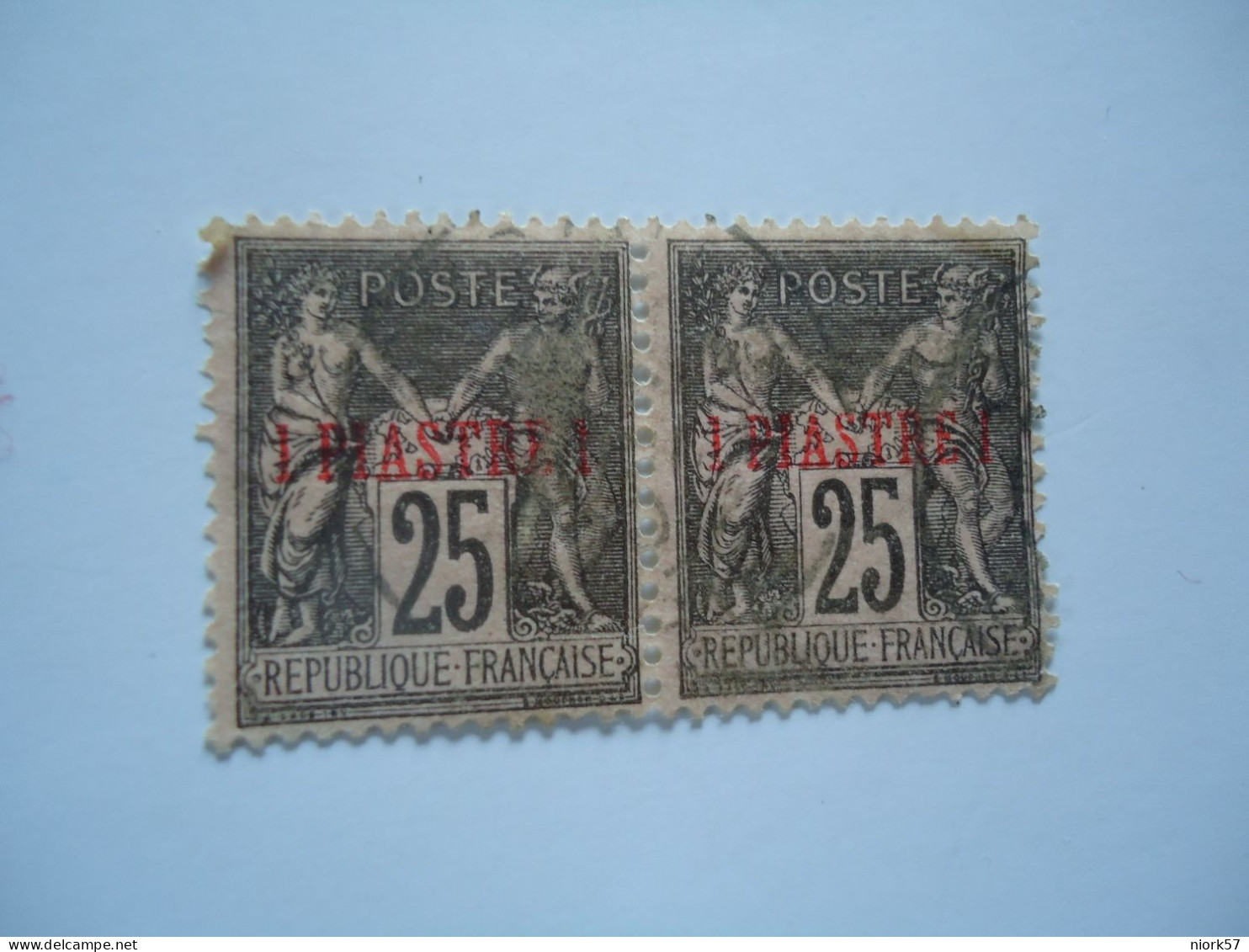 FRANCE  LEVANT IN TURKEY  USED   PAIR STAMPS - Autres & Non Classés